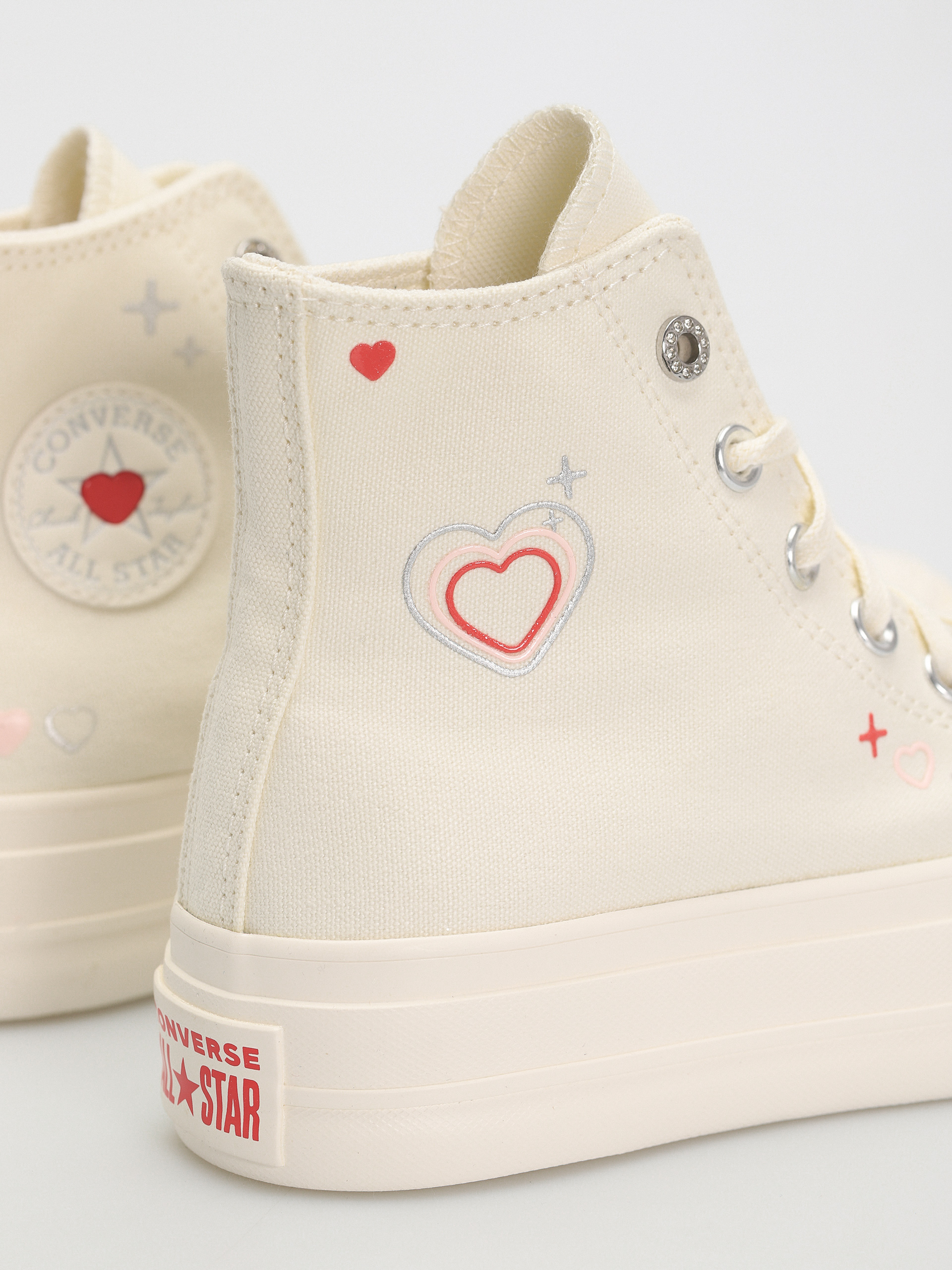 Teniși Converse Chuck Taylor All Star Lift Hi Wmn (khaki/off white)