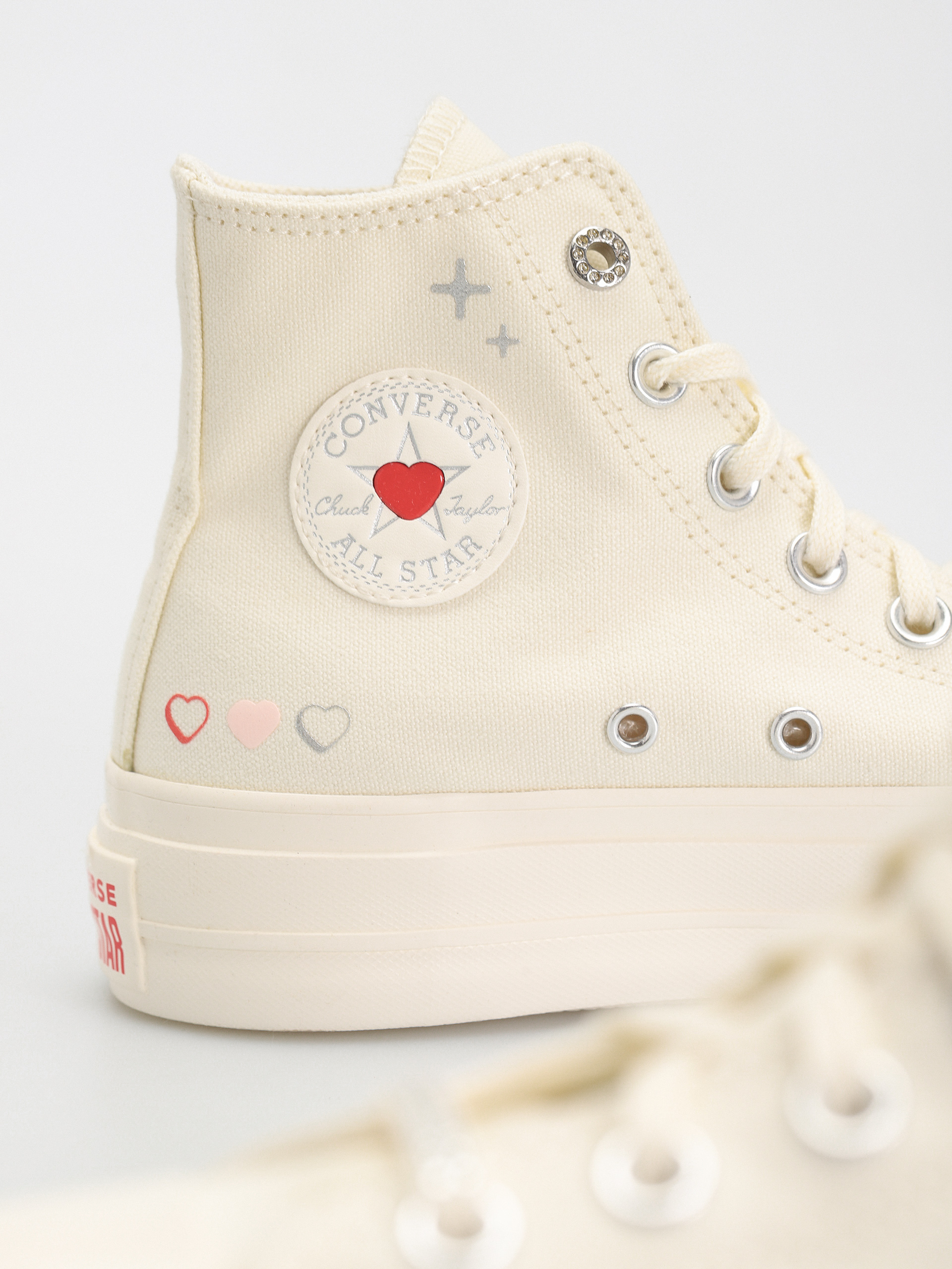 Teniși Converse Chuck Taylor All Star Lift Hi Wmn (khaki/off white)