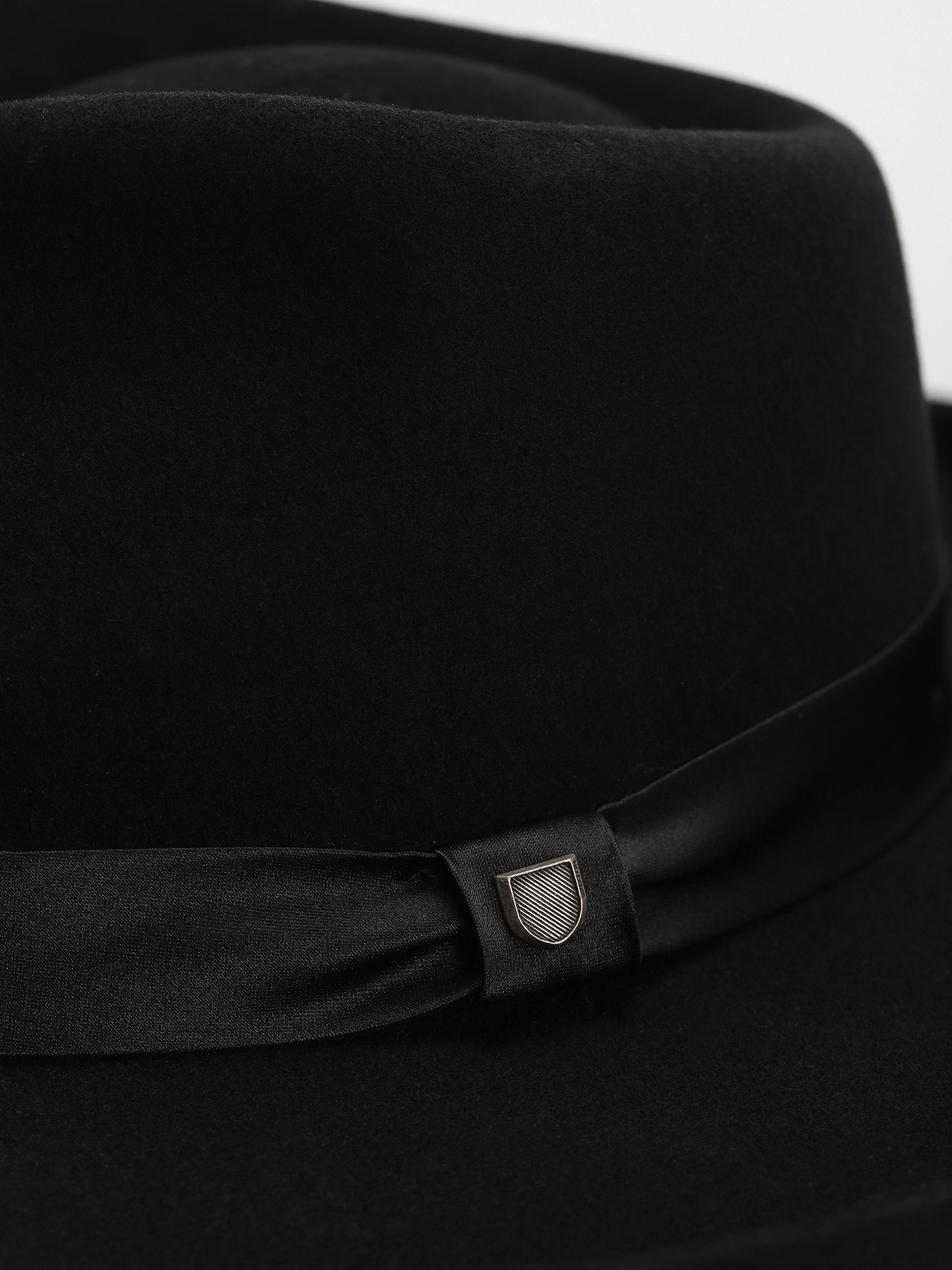 Pălărie Brixton Victoria Felt Fedora Wmn - negru (black/black satin)