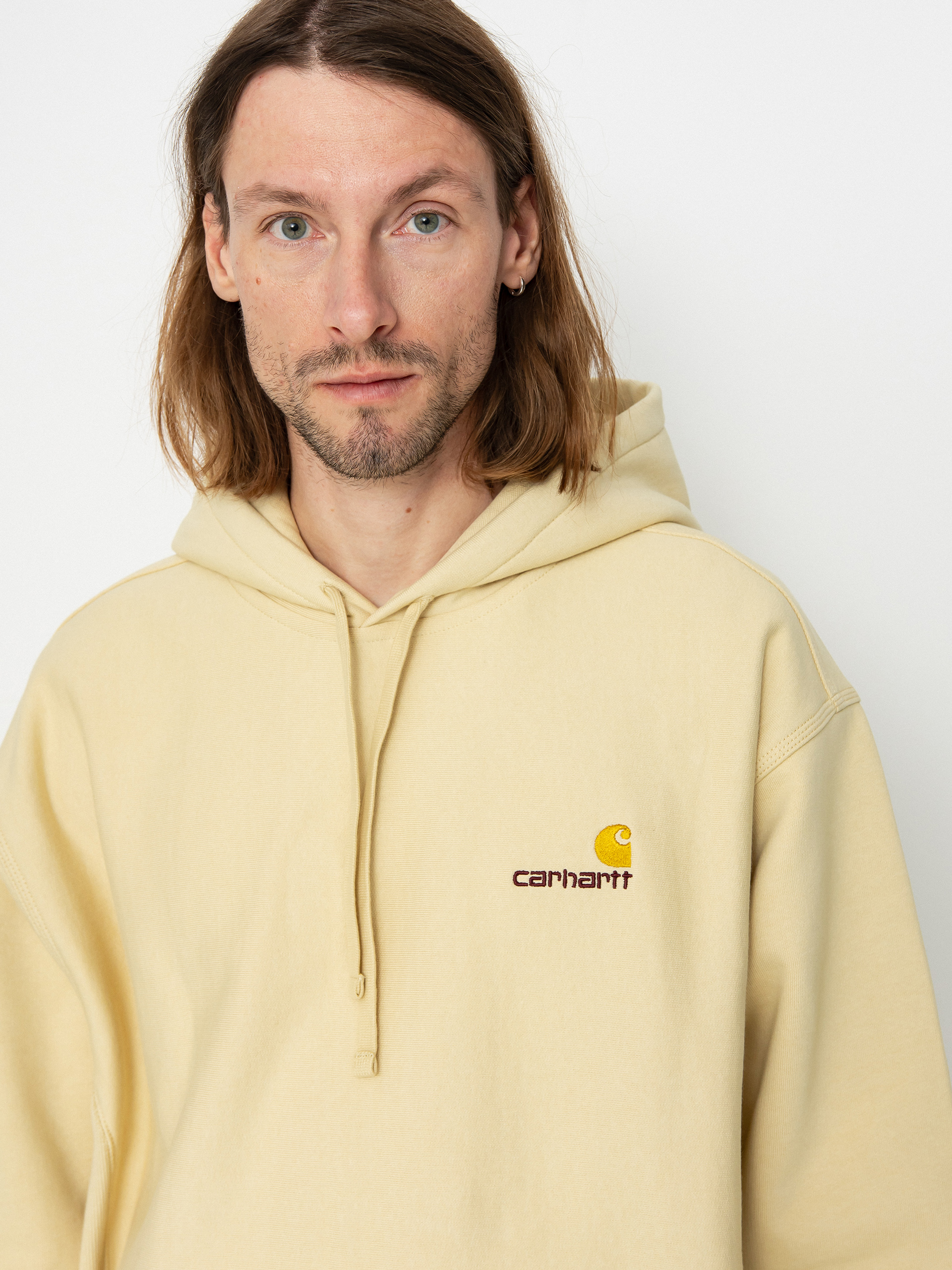 Hanorac cu glugă Carhartt WIP American Script HD (rattan)