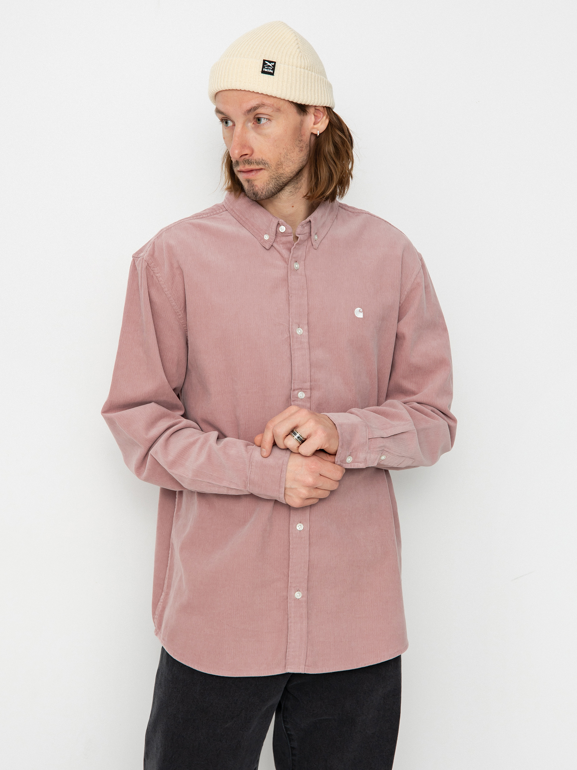 Cămașă Carhartt WIP Madison Fine Cord (glassy pink/wax)