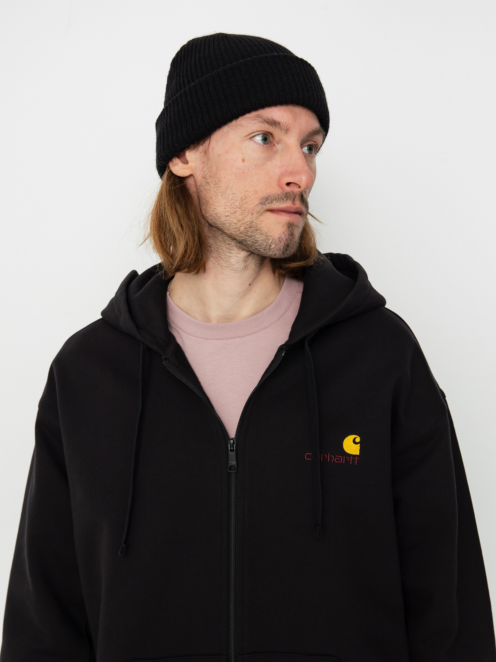 Hanorac cu glugă Carhartt WIP American Script ZHD (black)