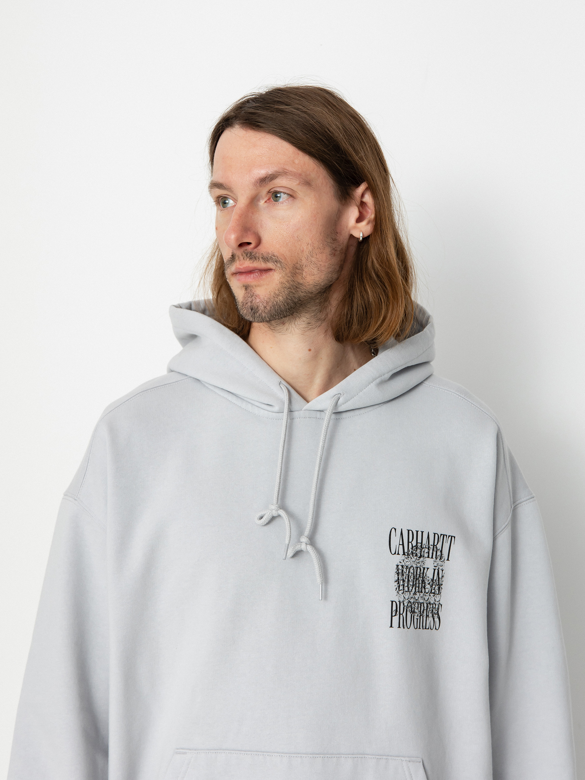 Hanorac cu glugă Carhartt WIP Always a WIP HD (sonic silver)