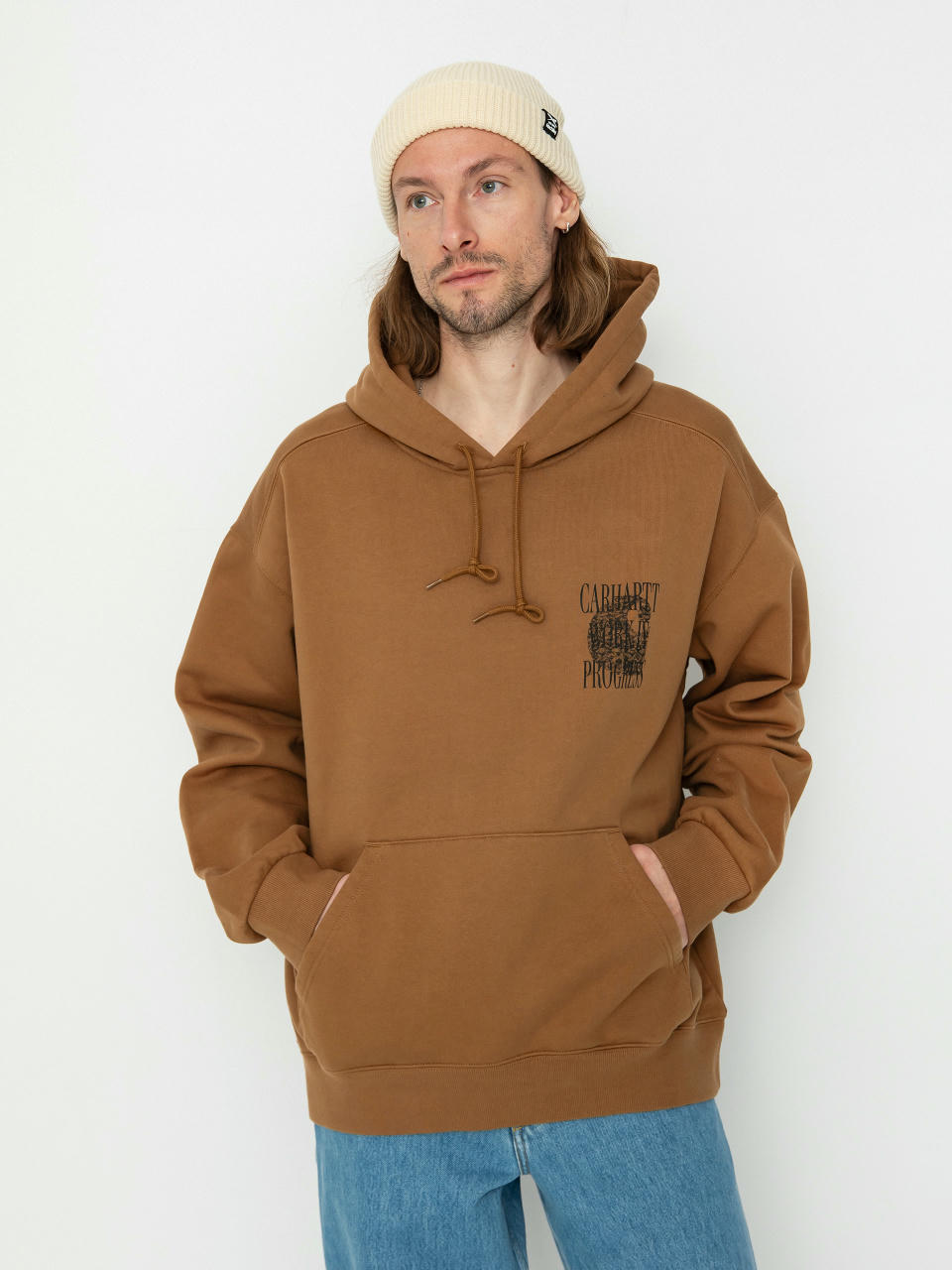 Hanorac cu glugă Carhartt WIP Always a WIP HD (hamilton brown)