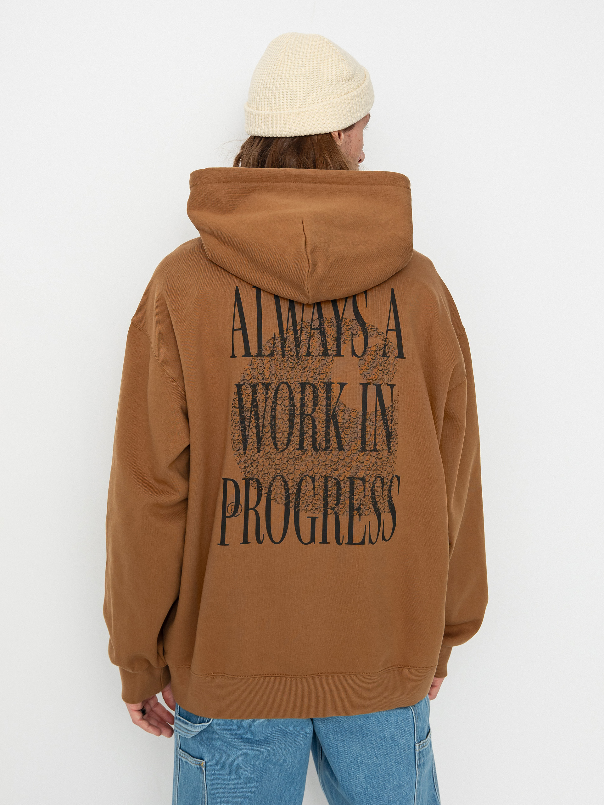 Hanorac cu glugă Carhartt WIP Always a WIP HD (hamilton brown)