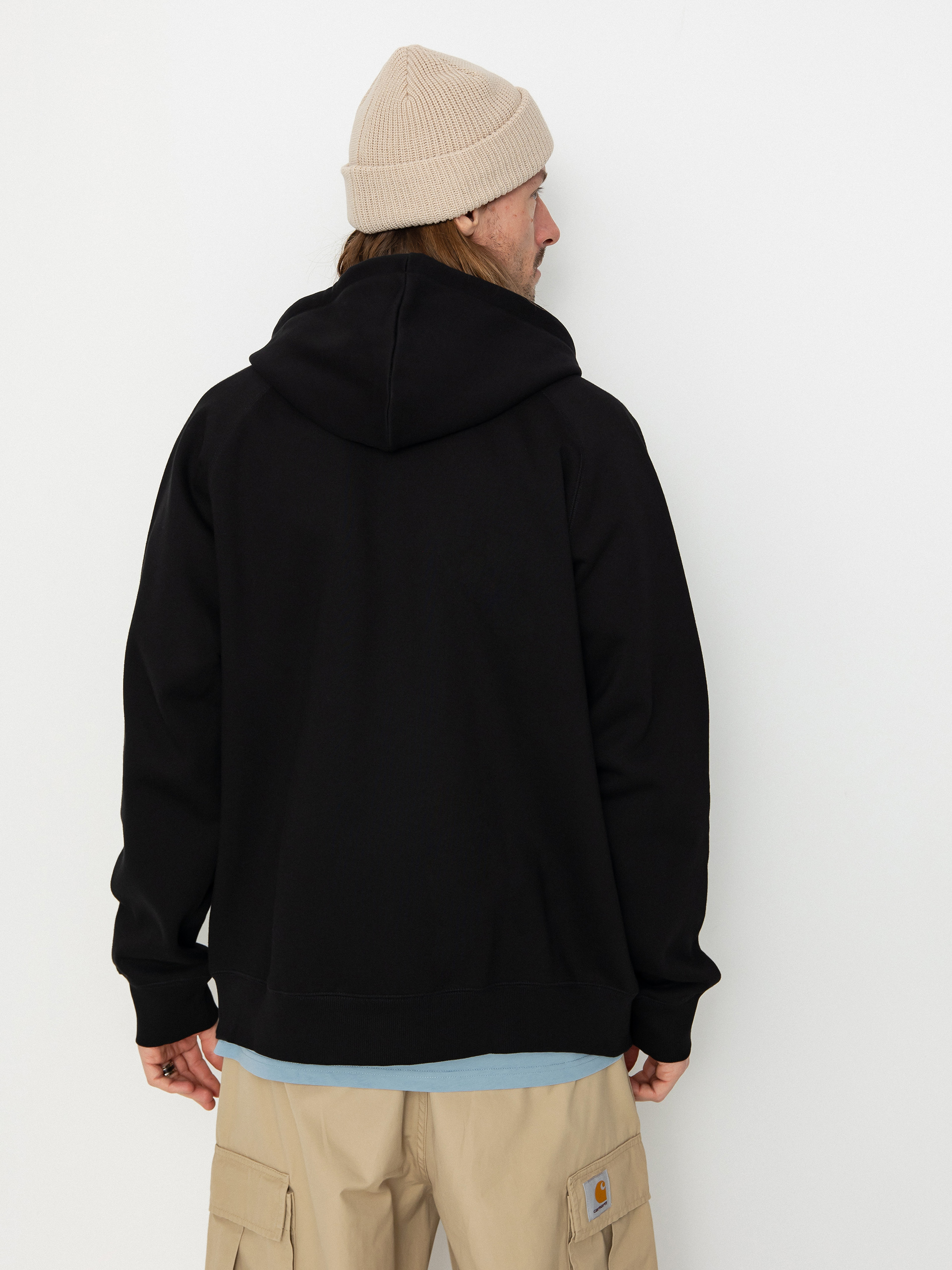 Hanorac cu glugă Carhartt WIP Chase ZHD (black/gold)
