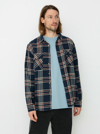Cămașă Brixton Bowery Flannel Ls (washed navy/off white/terracot)