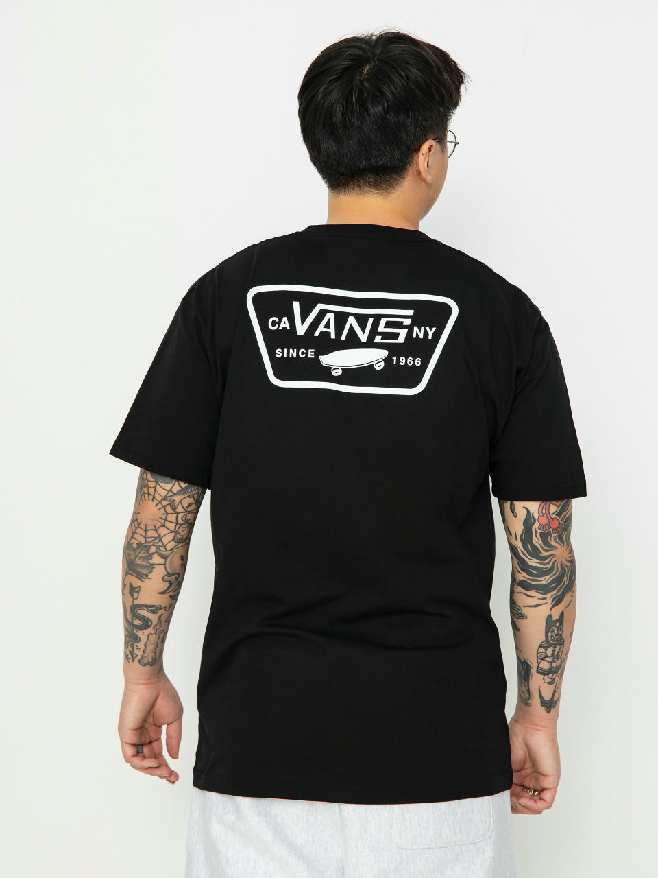 Tricou Vans Full Patch Back (black/white)