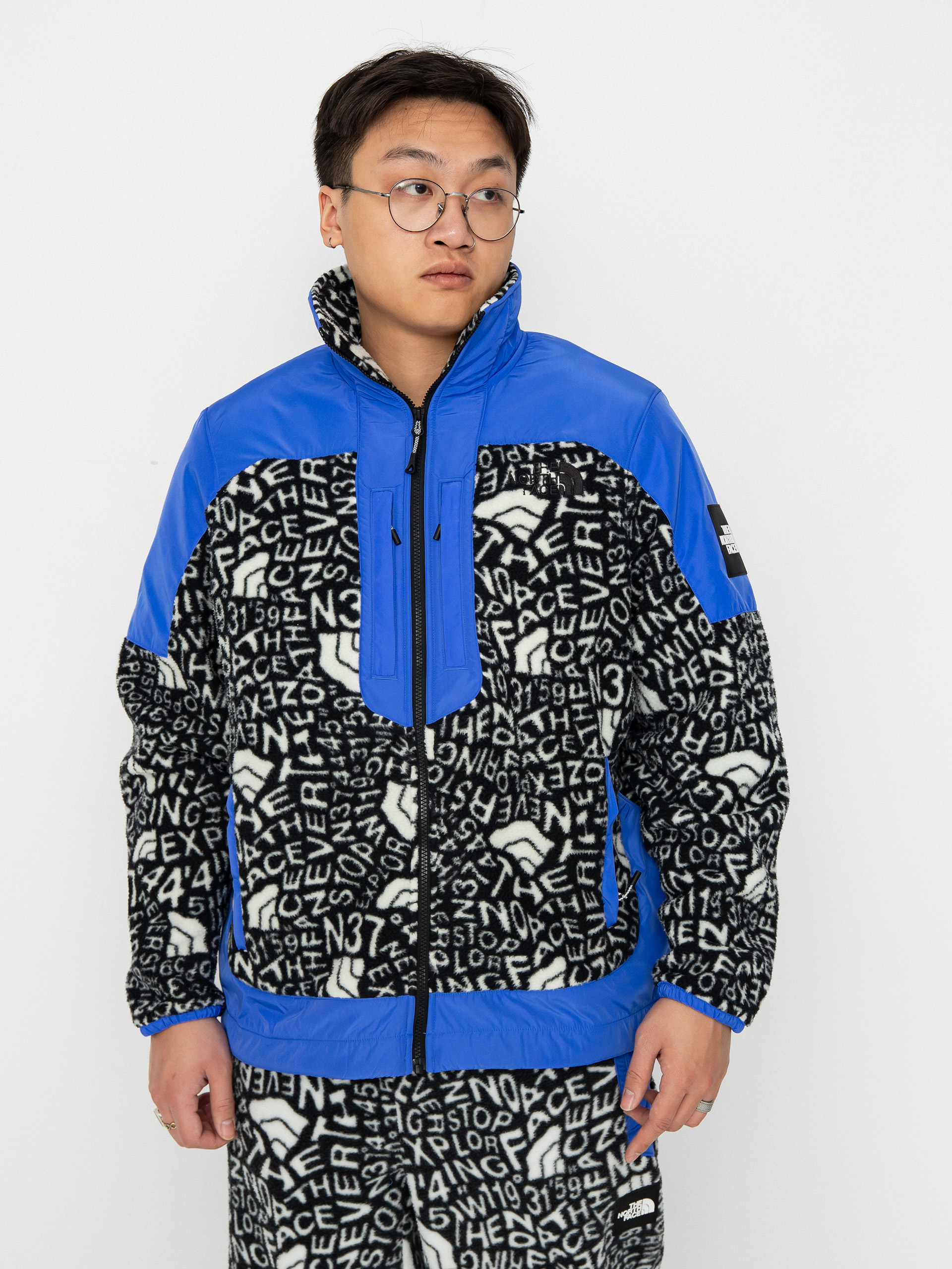 nna　★ Geacă The North Face Fleeski Y2K Fz Print - albastru (tnf black