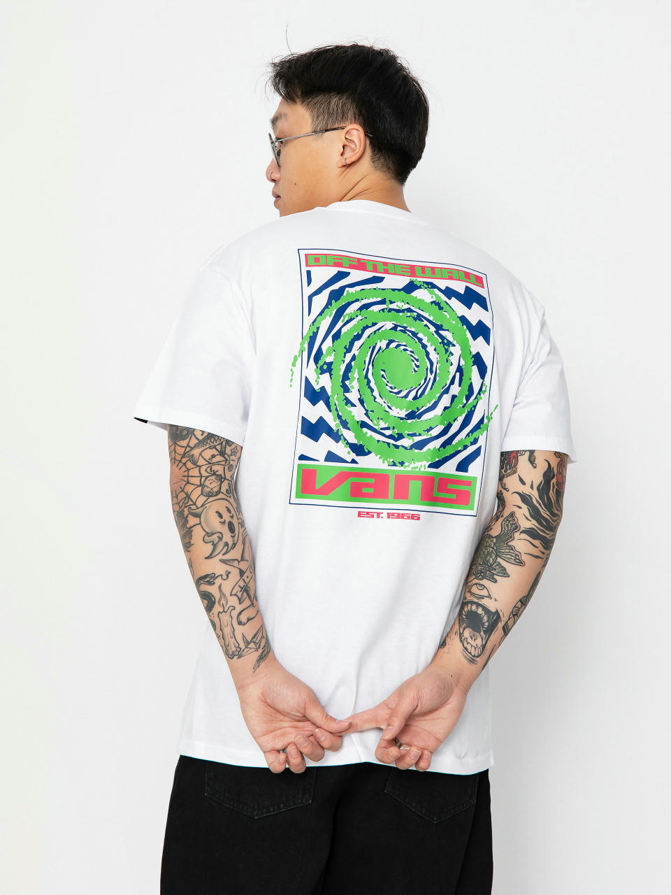 Tricou Vans Wormhole Warped (white)