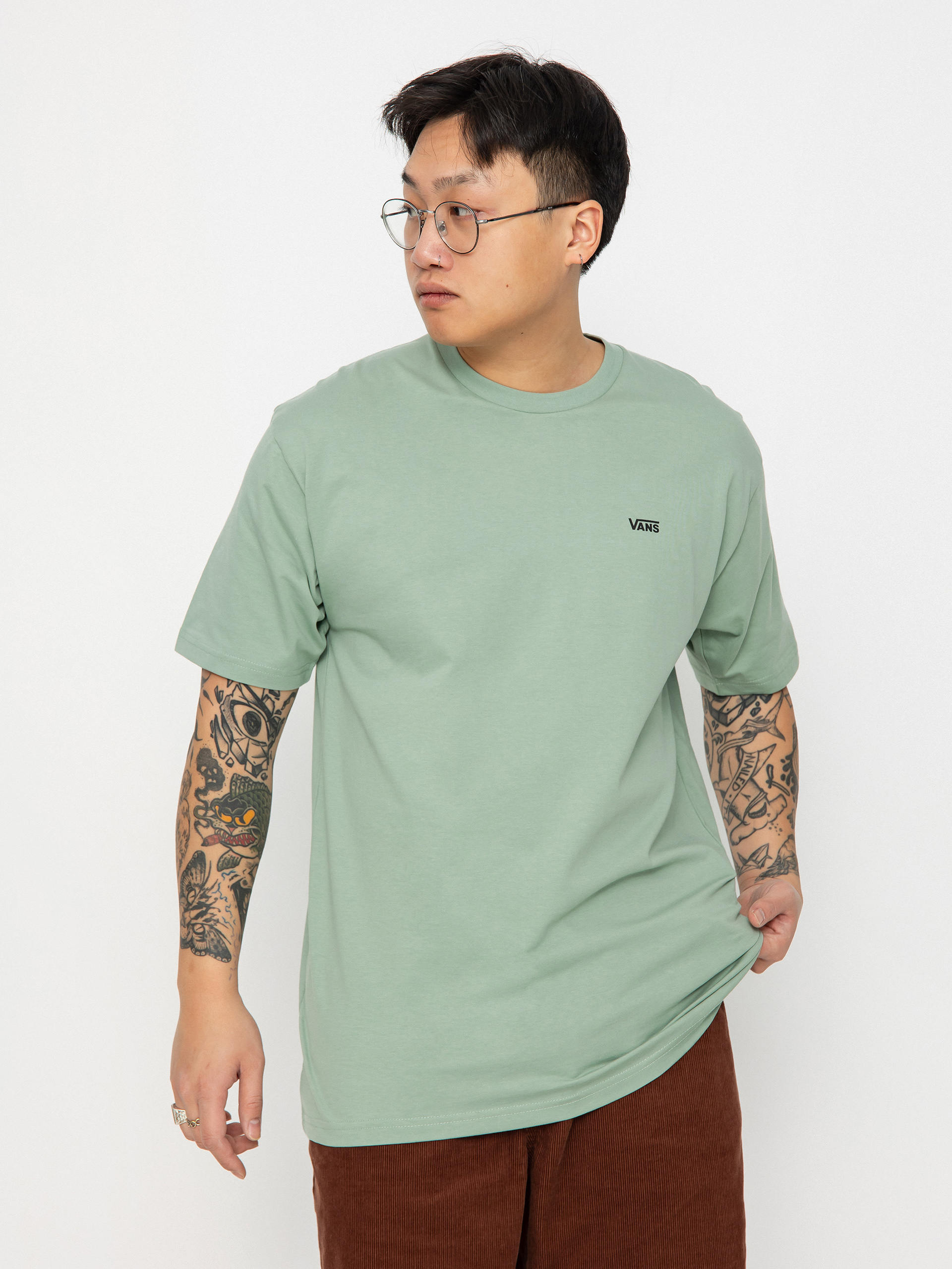 Tricou Vans Left Chest Logo (iceberg green)