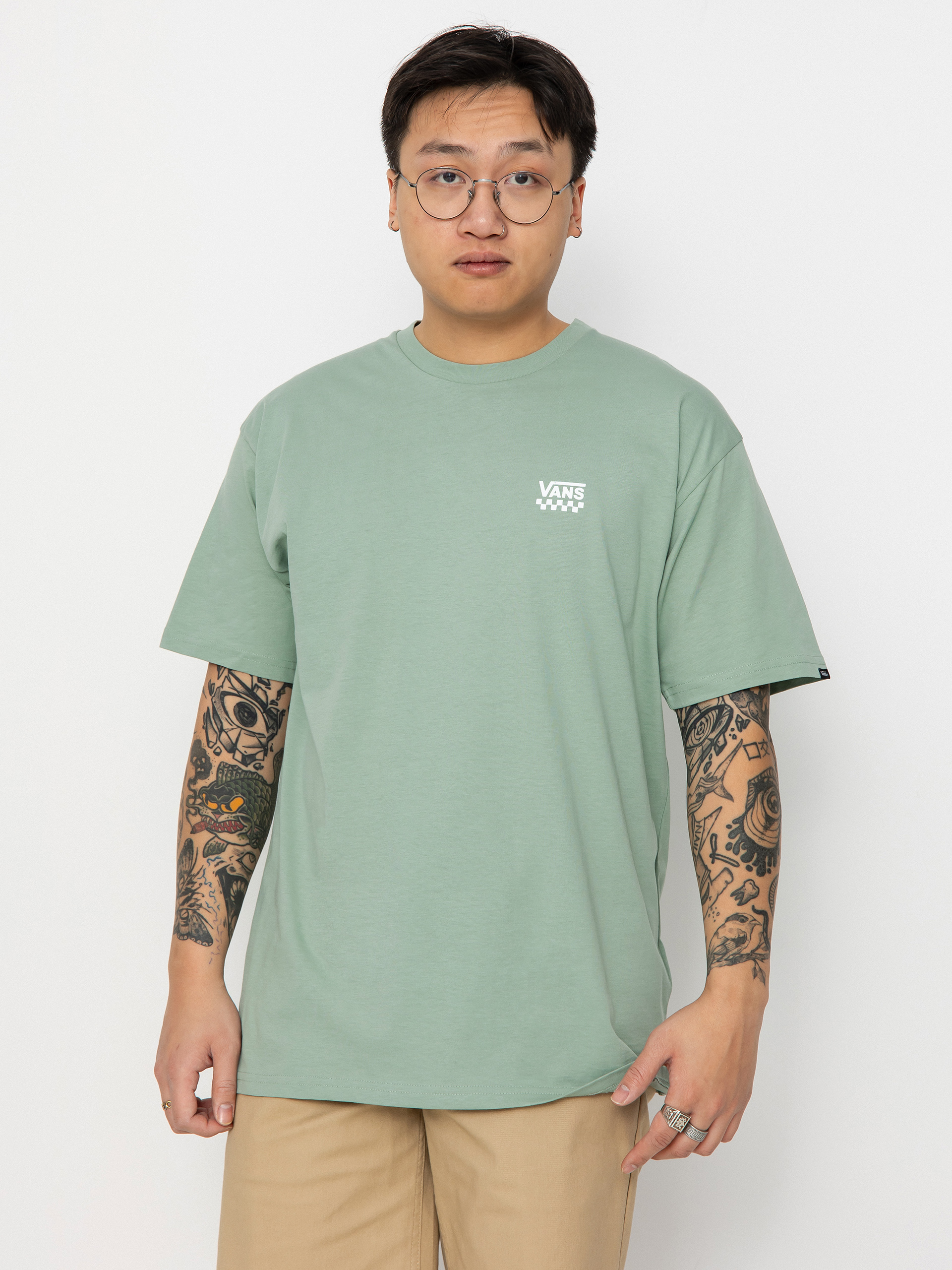 Tricou Vans Left Chest Logo II (iceberg green)