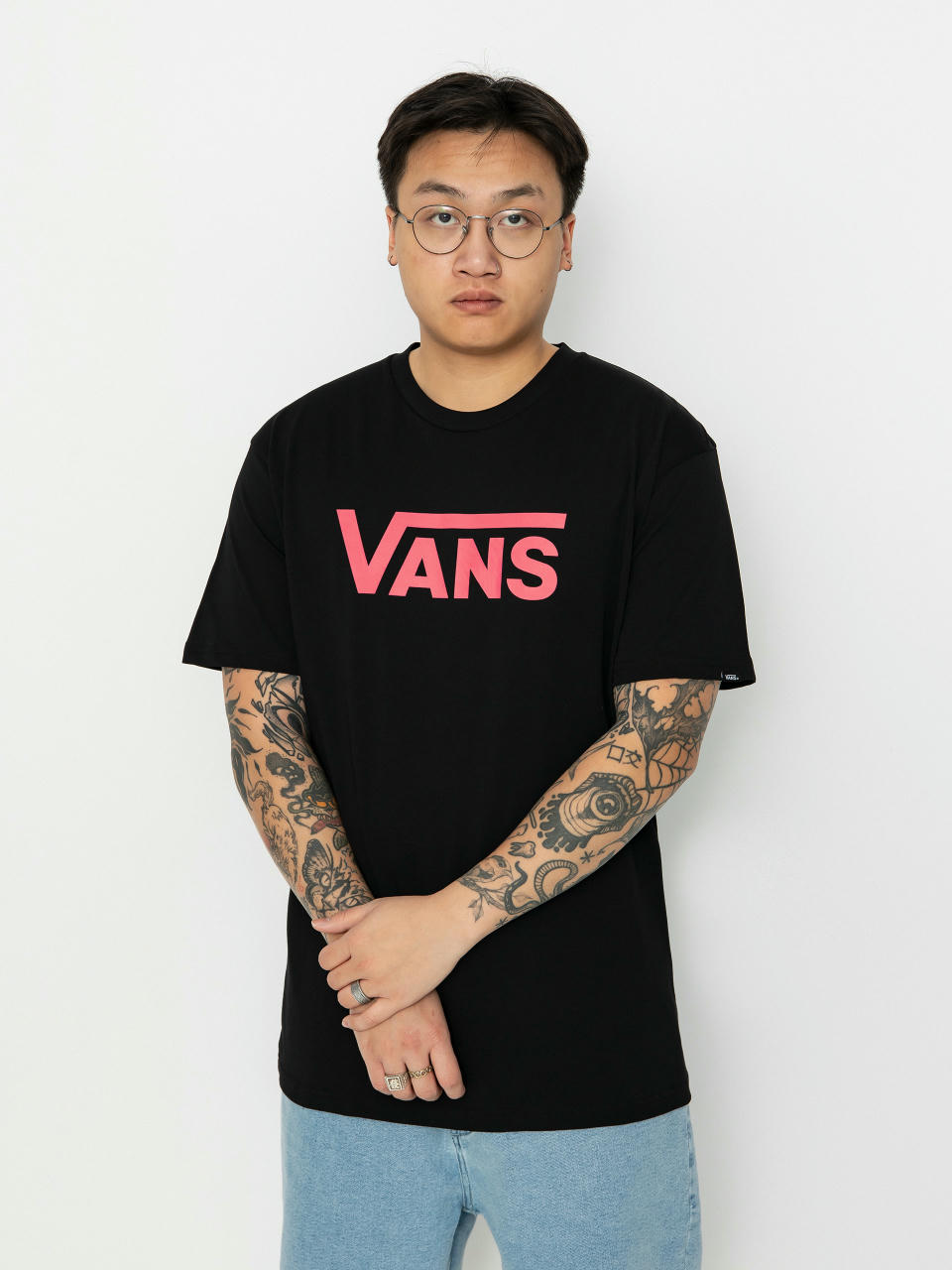 Tricou Vans Classic (black/honeysuckle)