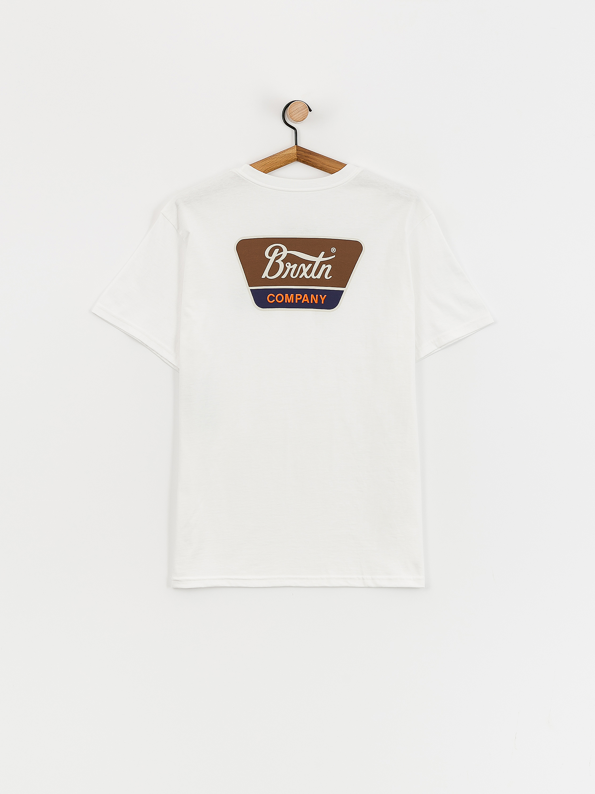 Tricou Brixton Linwood Stt (white/sepia/beige)