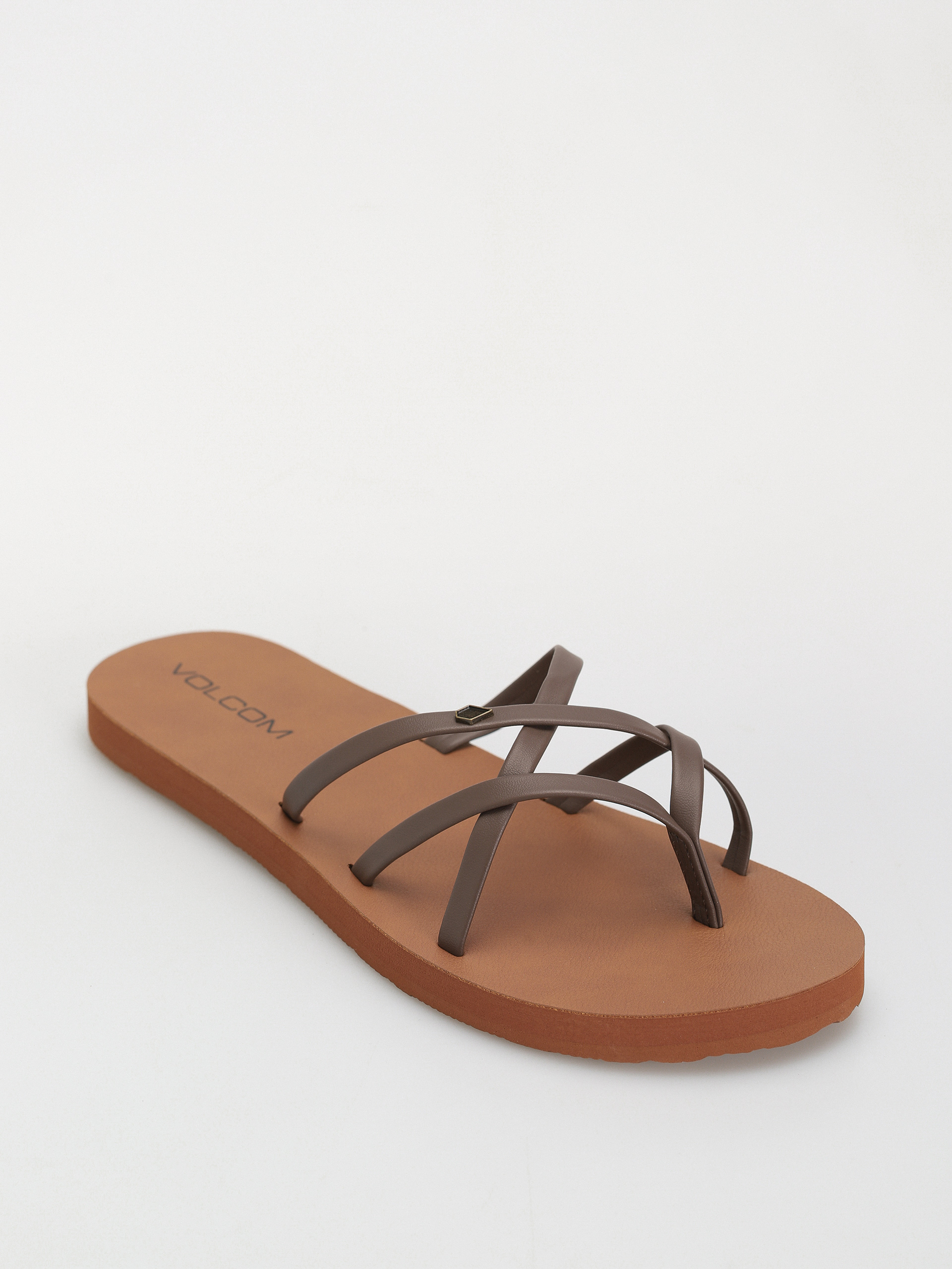 papuci de plajă Volcom New School II Wmn (brown)