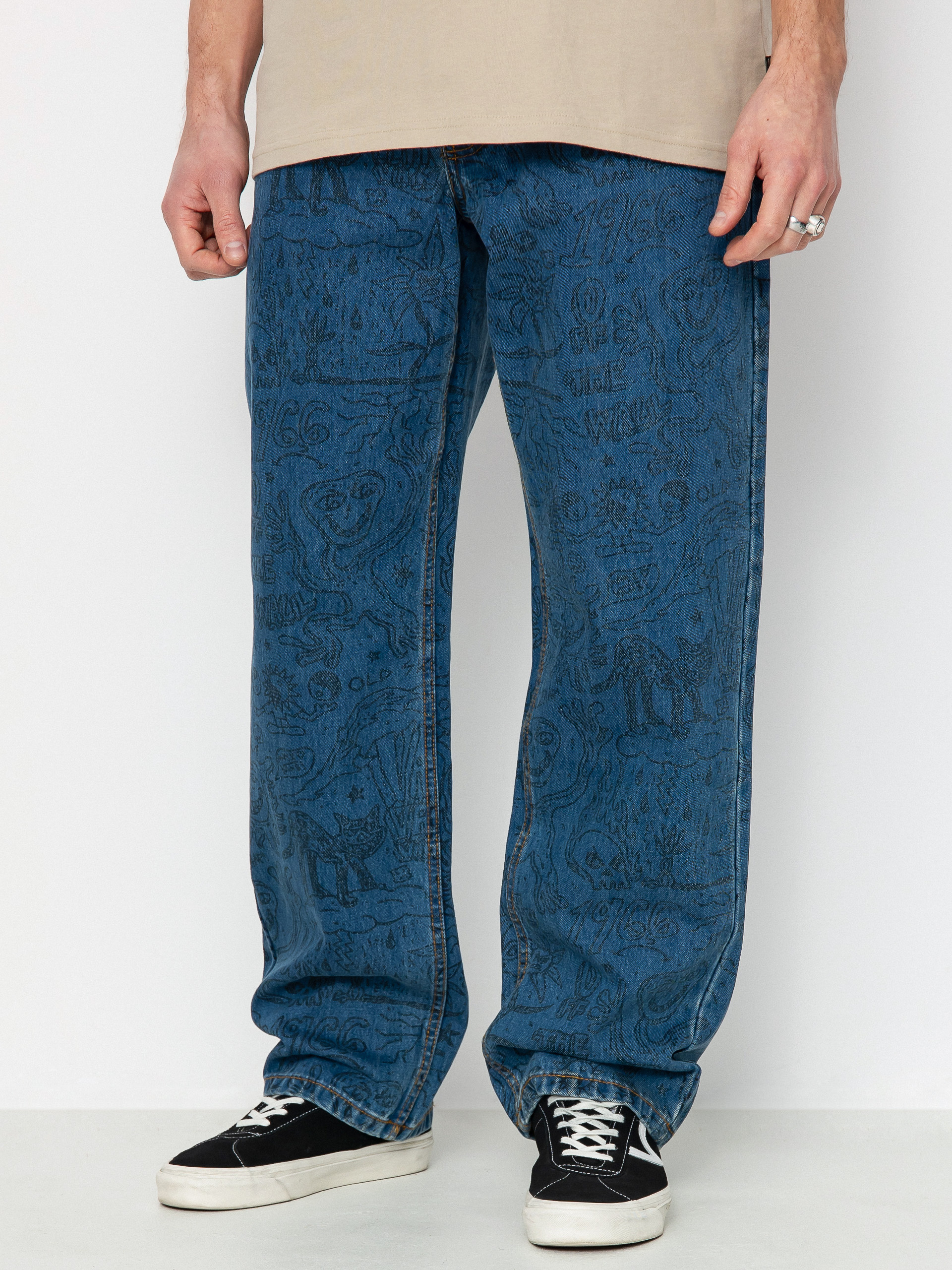 Pantaloni Vans Check 5 Printed Loose Denim