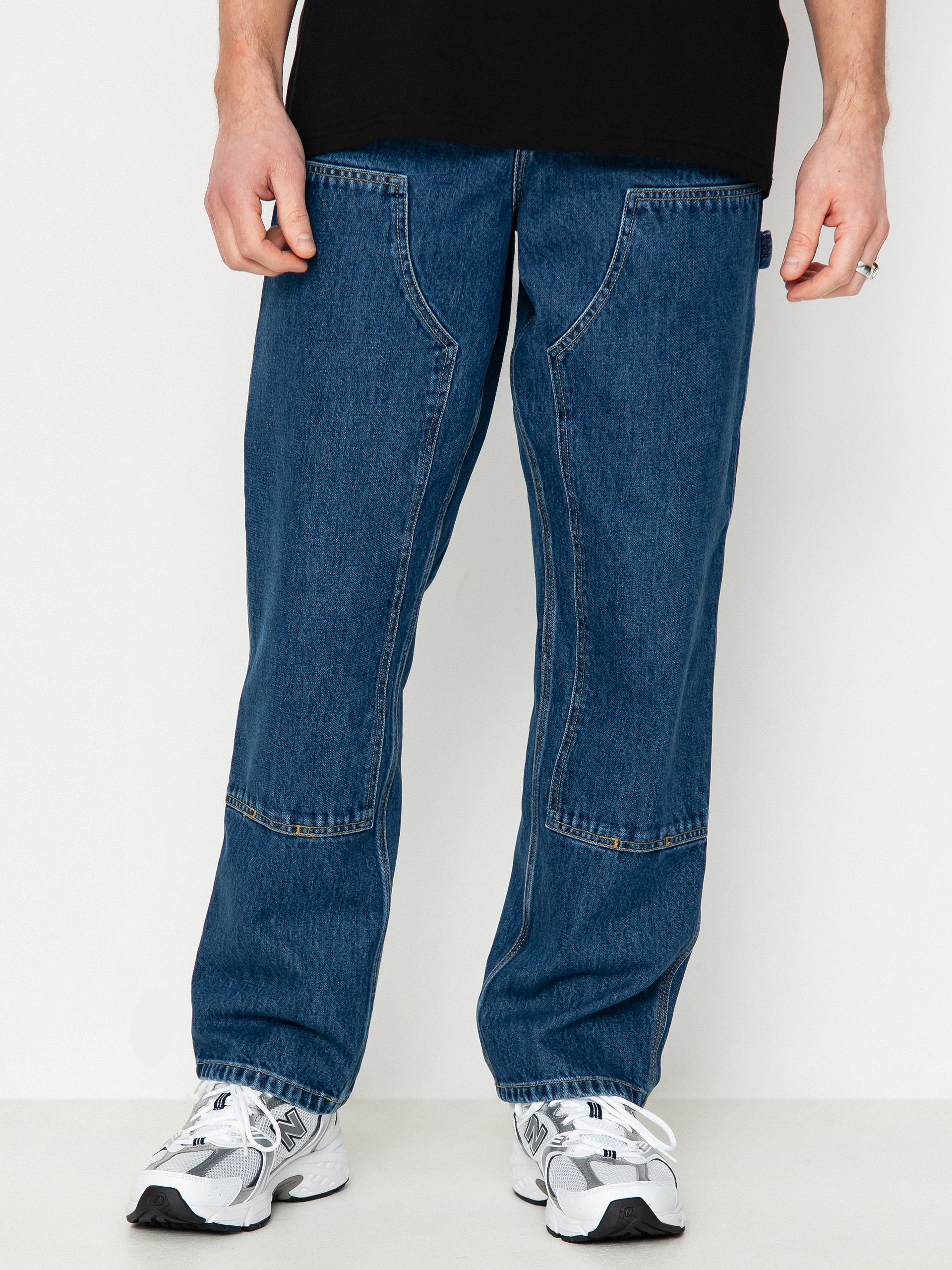 Pantaloni Carhartt WIP Double Knee - albastru (blue)