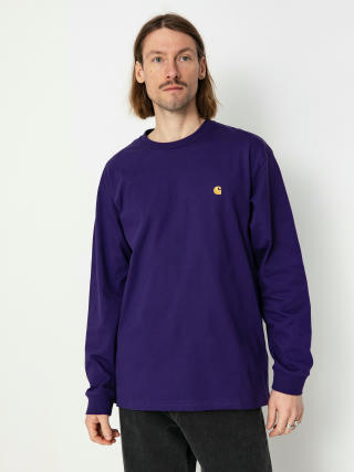 Longsleeve Carhartt WIP Chase (tyrian/gold)