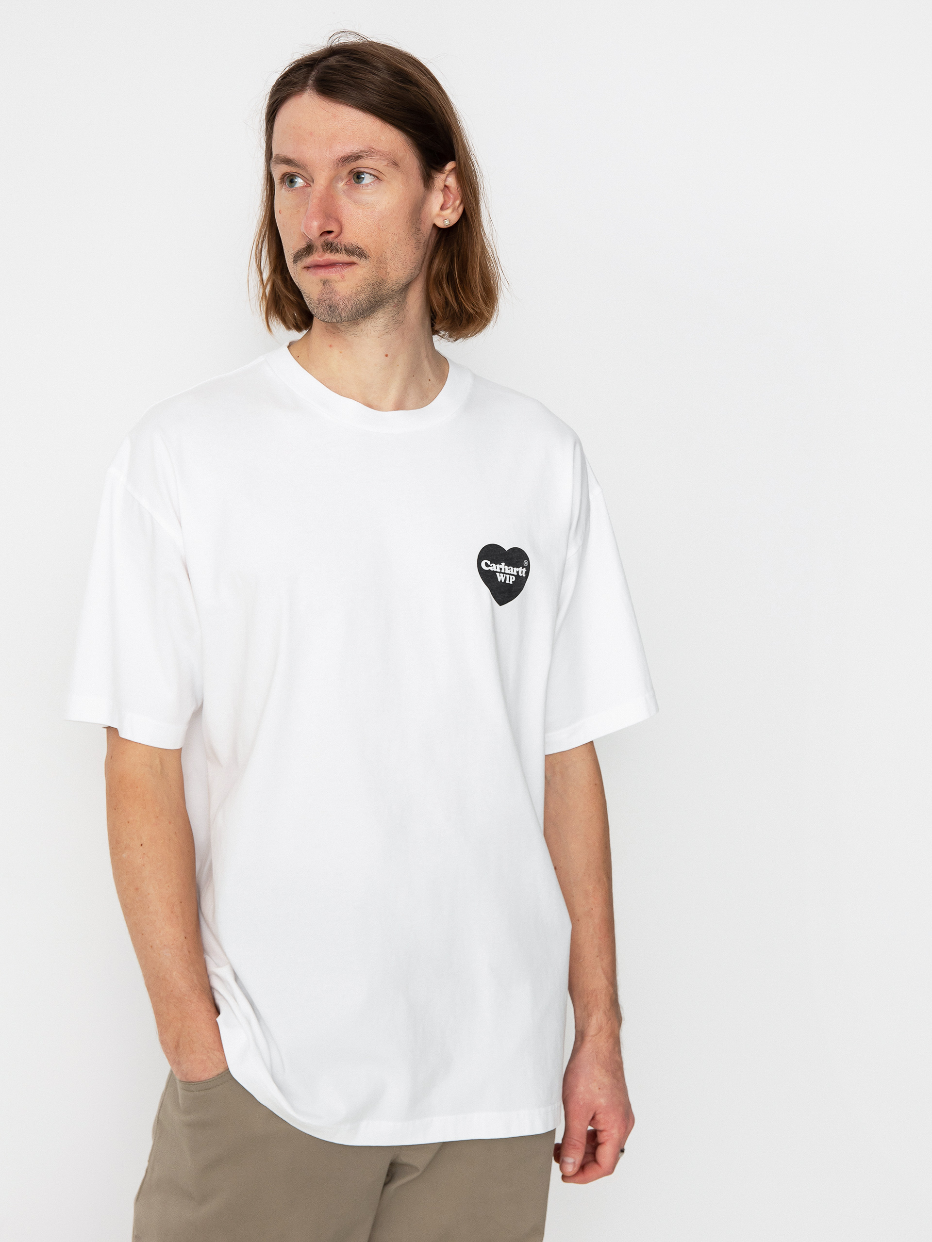 Tricou Carhartt WIP Heart Bandana (white/black)
