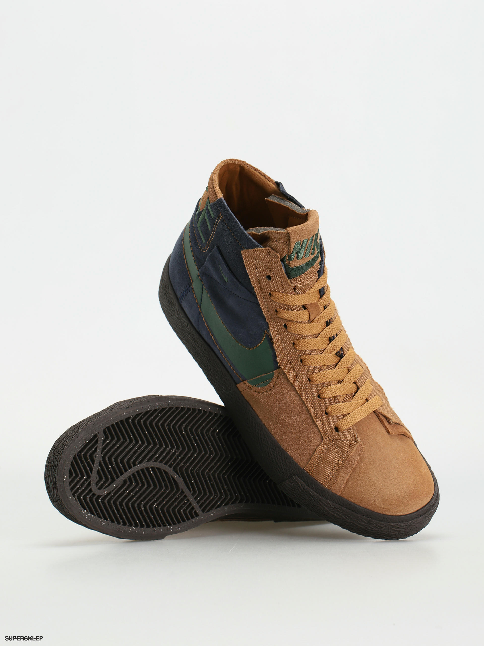 Pantofi Nike SB Zoom Blazer Mid Prm - maro (legend dk brown/fir obsidian)