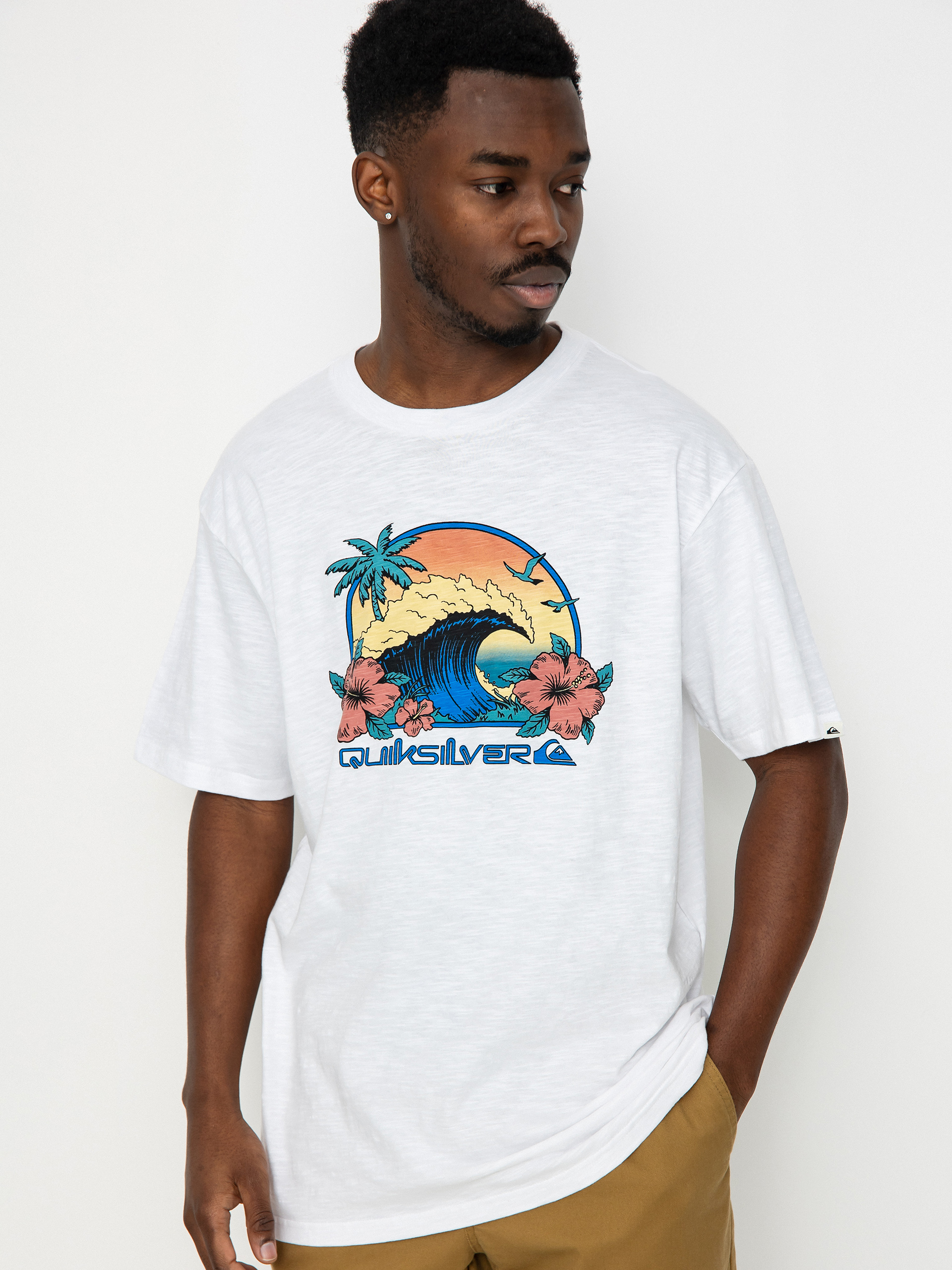 Tricou Quiksilver Riding Today (white)