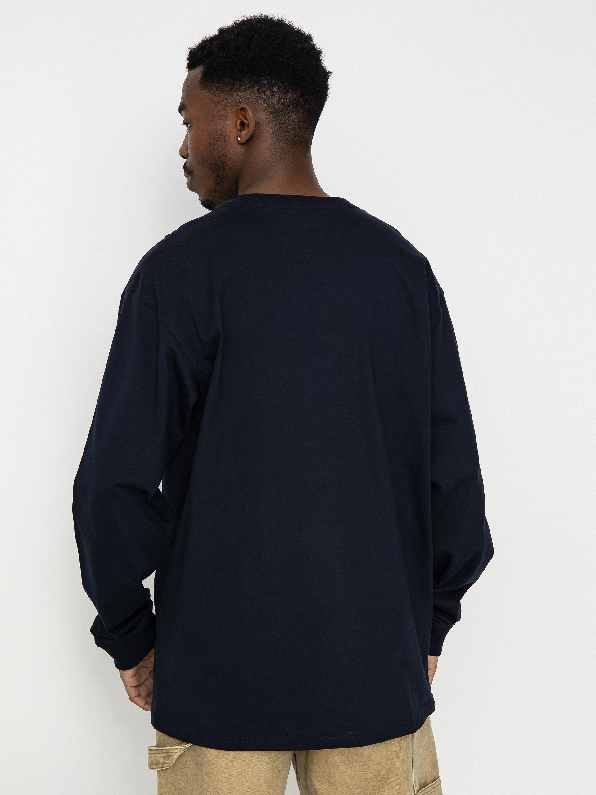 Longsleeve Carhartt WIP Chase (dark navy/gold)