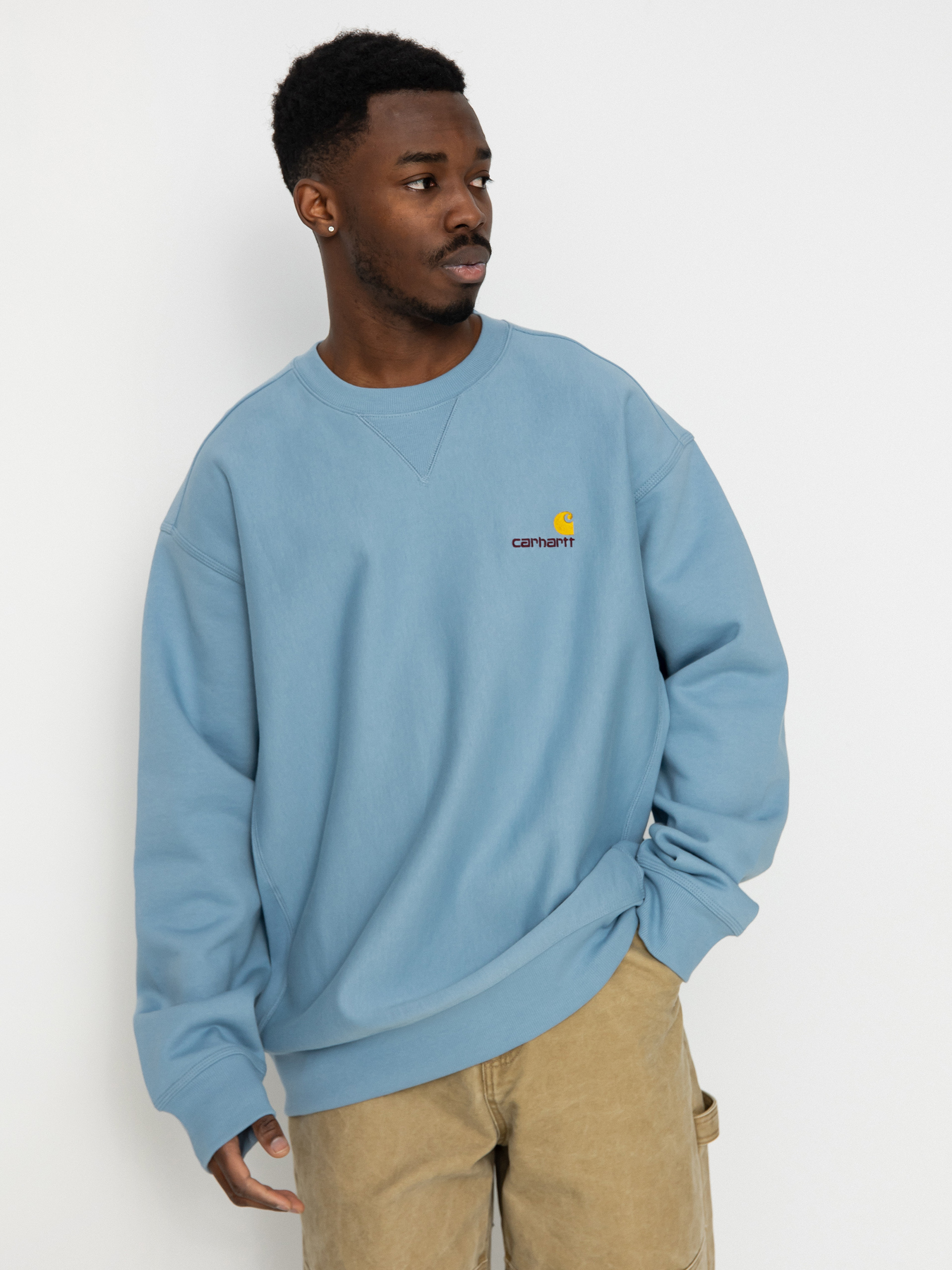 Hanorac Carhartt WIP American Script (frosted blue)