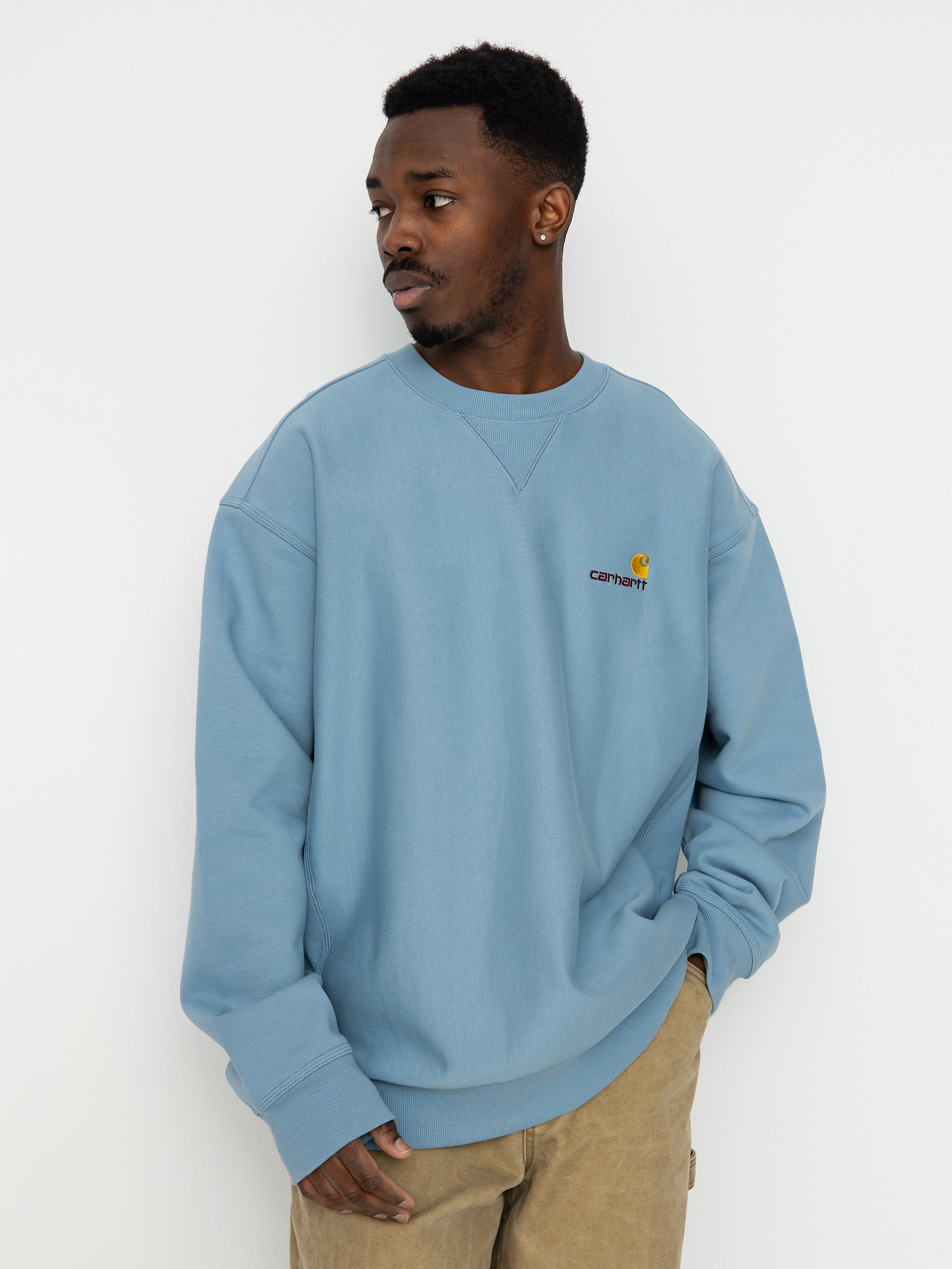 Hanorac Carhartt WIP American Script (frosted blue)