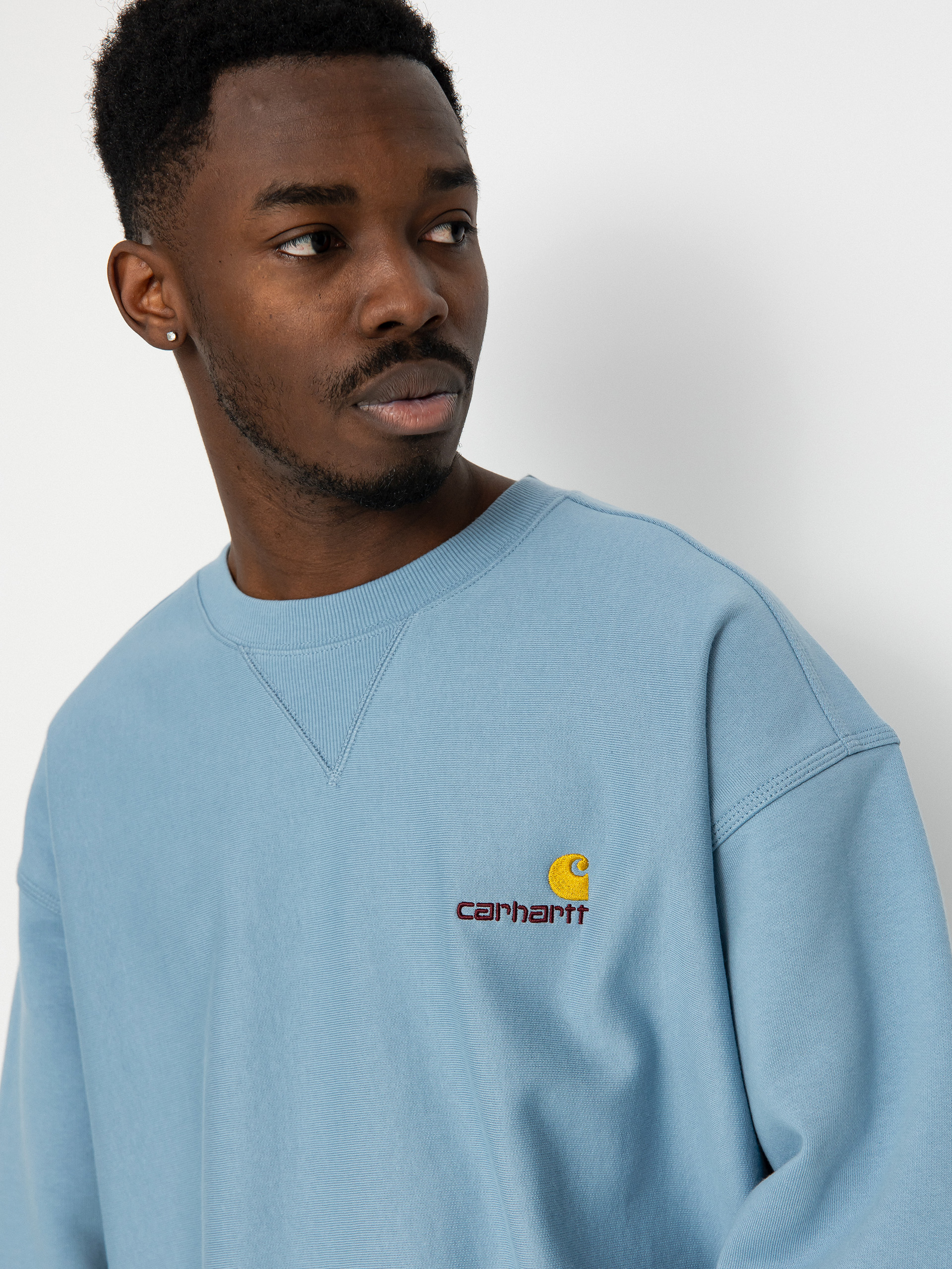 Hanorac Carhartt WIP American Script (frosted blue)