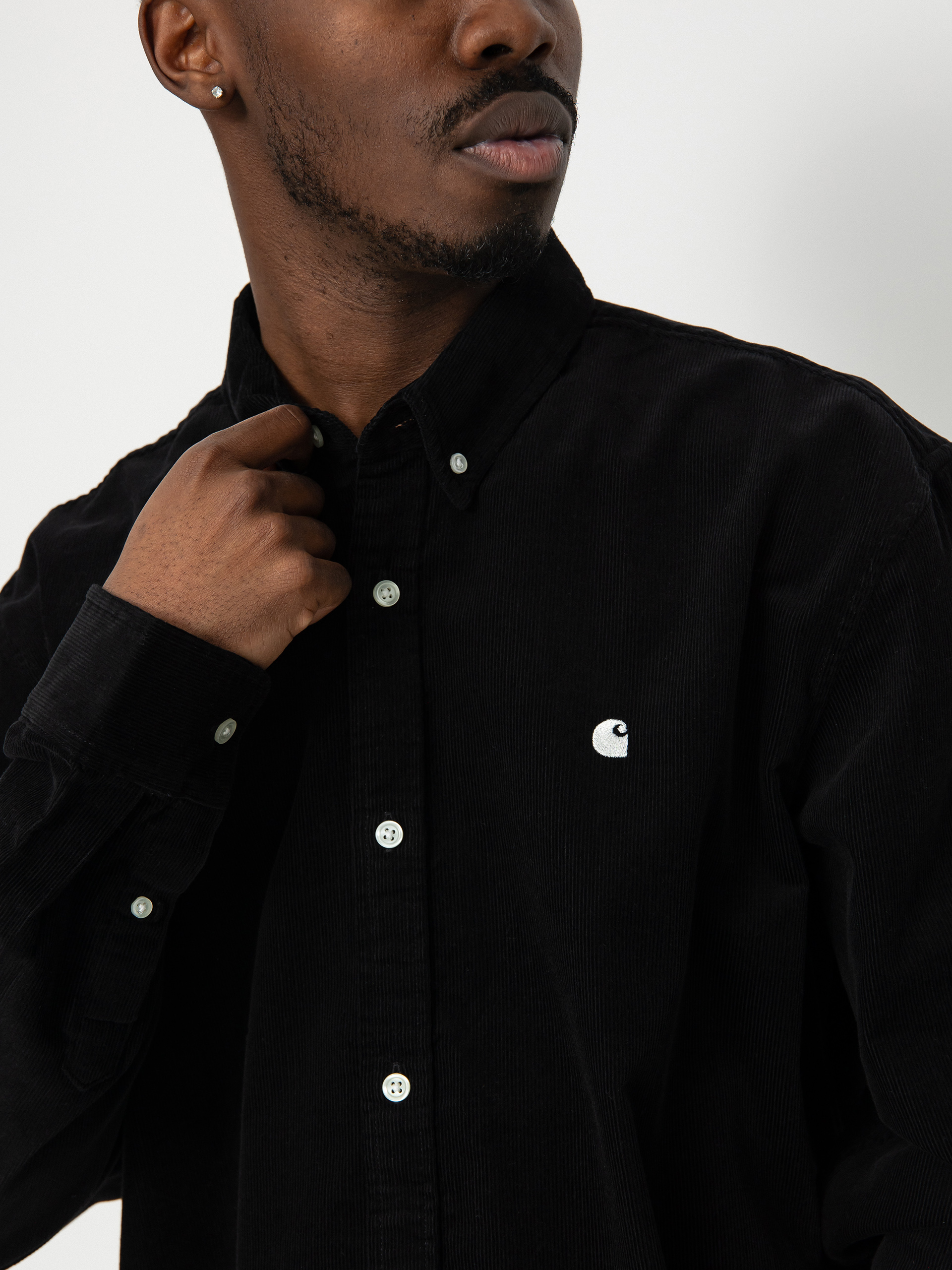 Cămașă Carhartt WIP Madison Fine Cord (black/wax)