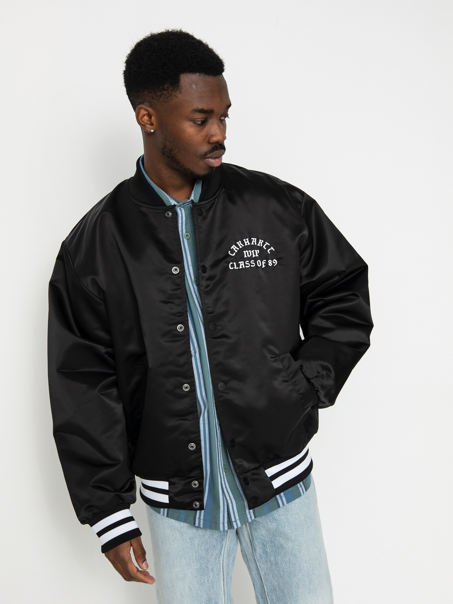 Geacă Carhartt WIP Class of 89 Bomber (black/white)