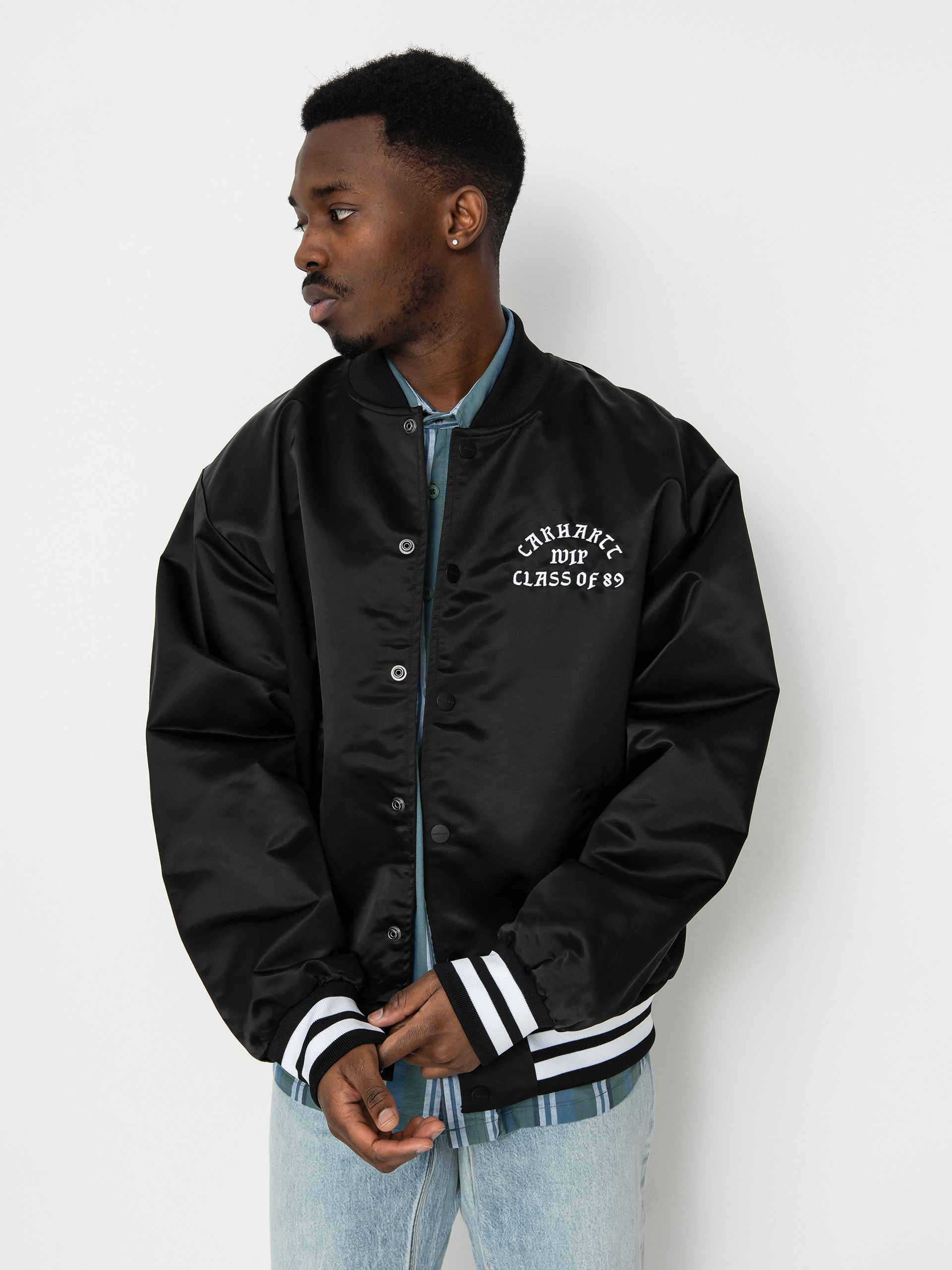 Geacă Carhartt WIP Class of 89 Bomber (black/white)