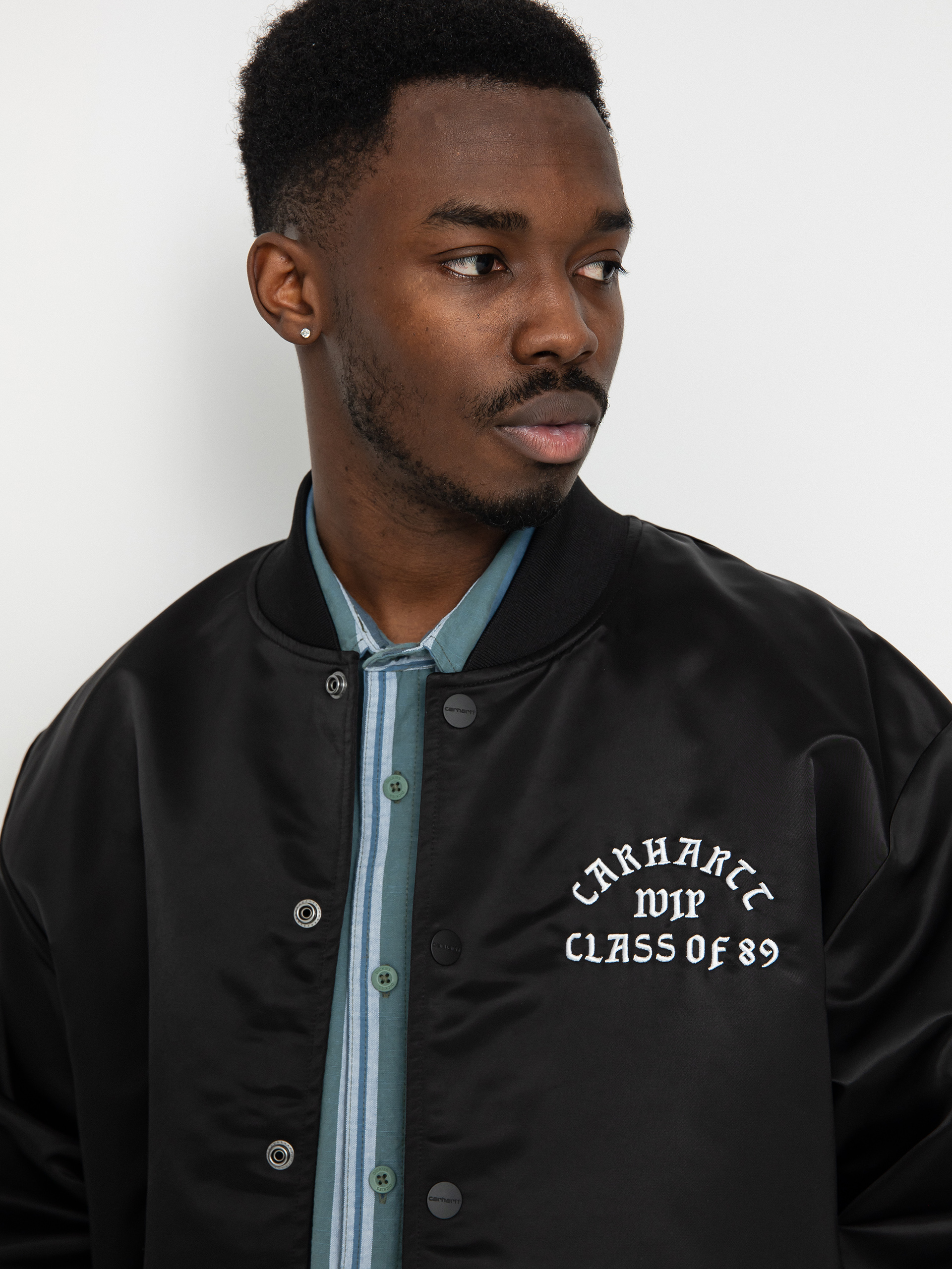 Geacă Carhartt WIP Class of 89 Bomber (black/white)
