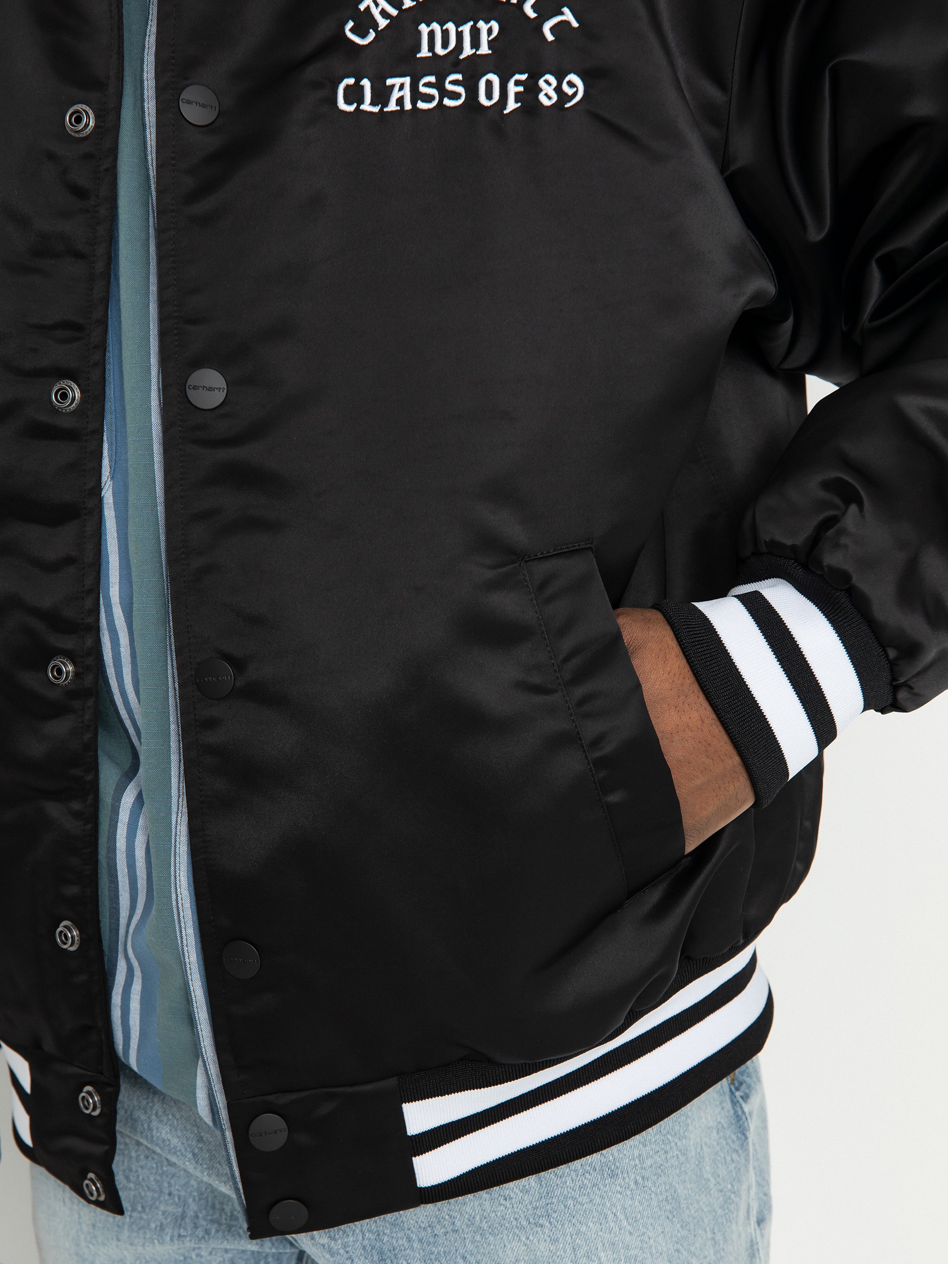 Geacă Carhartt WIP Class of 89 Bomber (black/white)