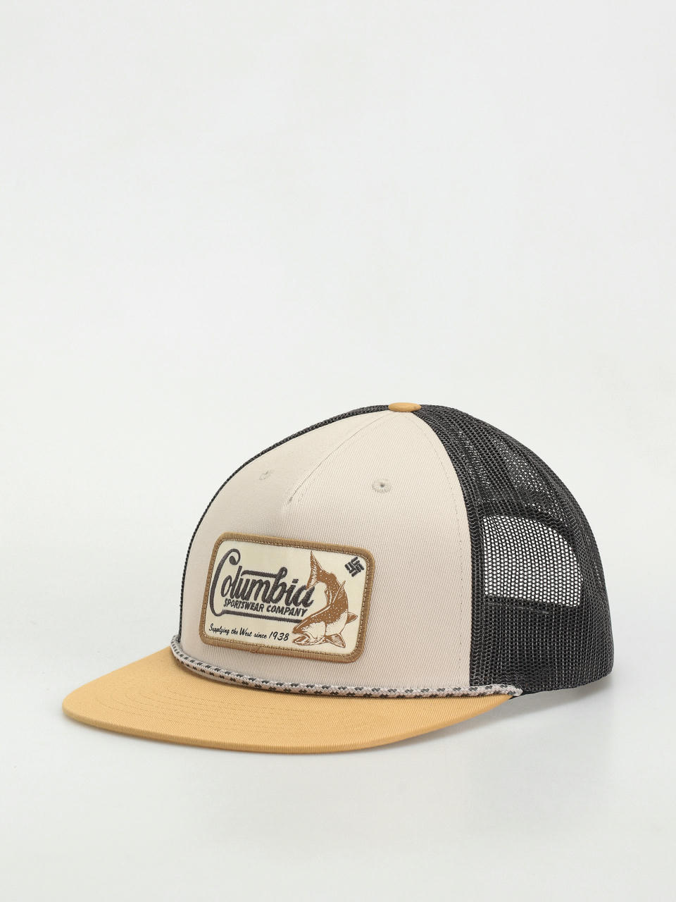 Șapcă Columbia Flat Brim Snap Back (dark stone/light camel/west fish)