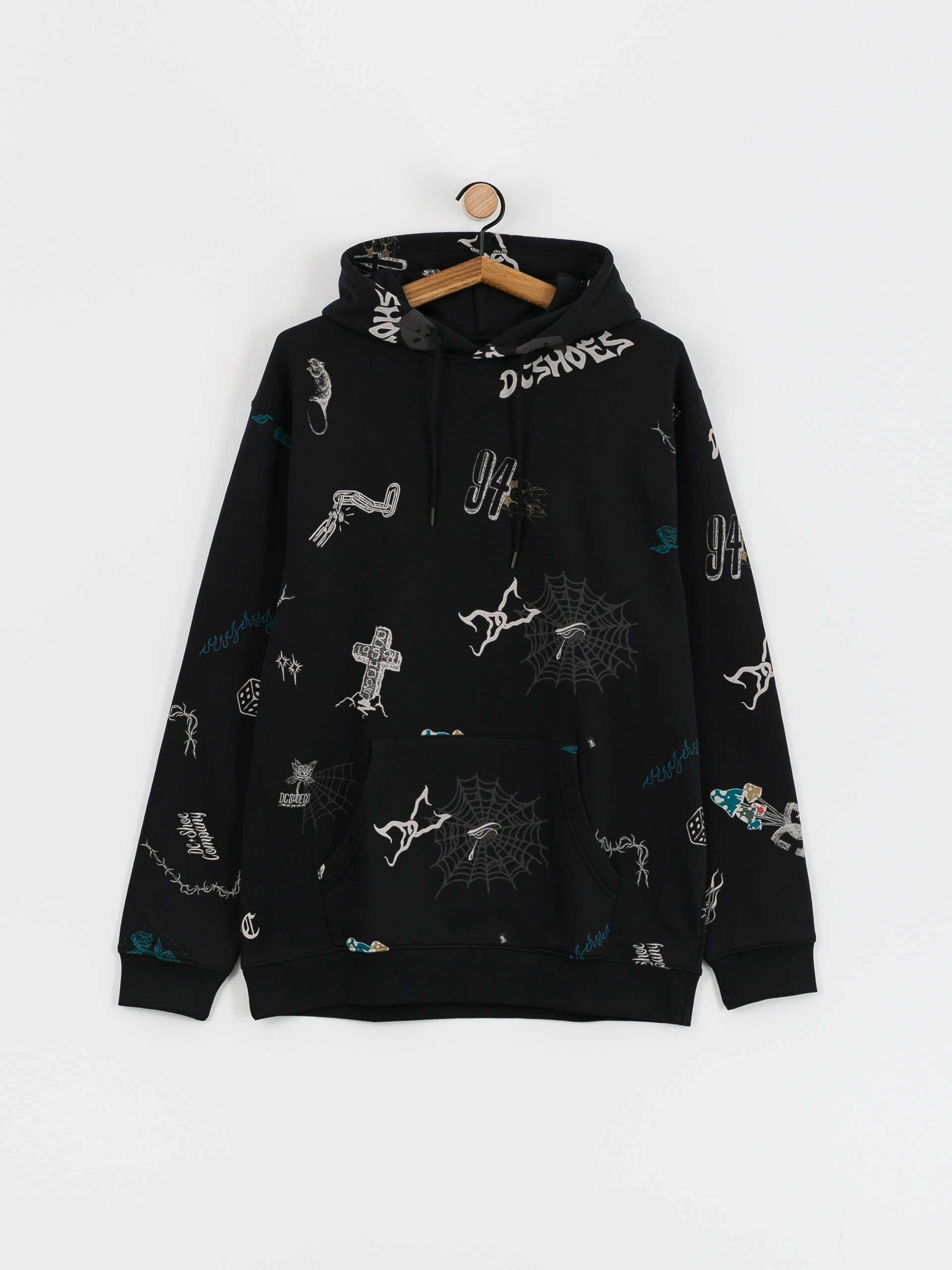 Hanorac cu glugă DC Scribble HD (black scribble)