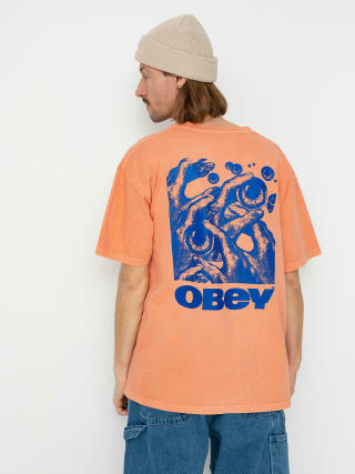 Tricou OBEY Eyes In My Head (pigment sunset coral)