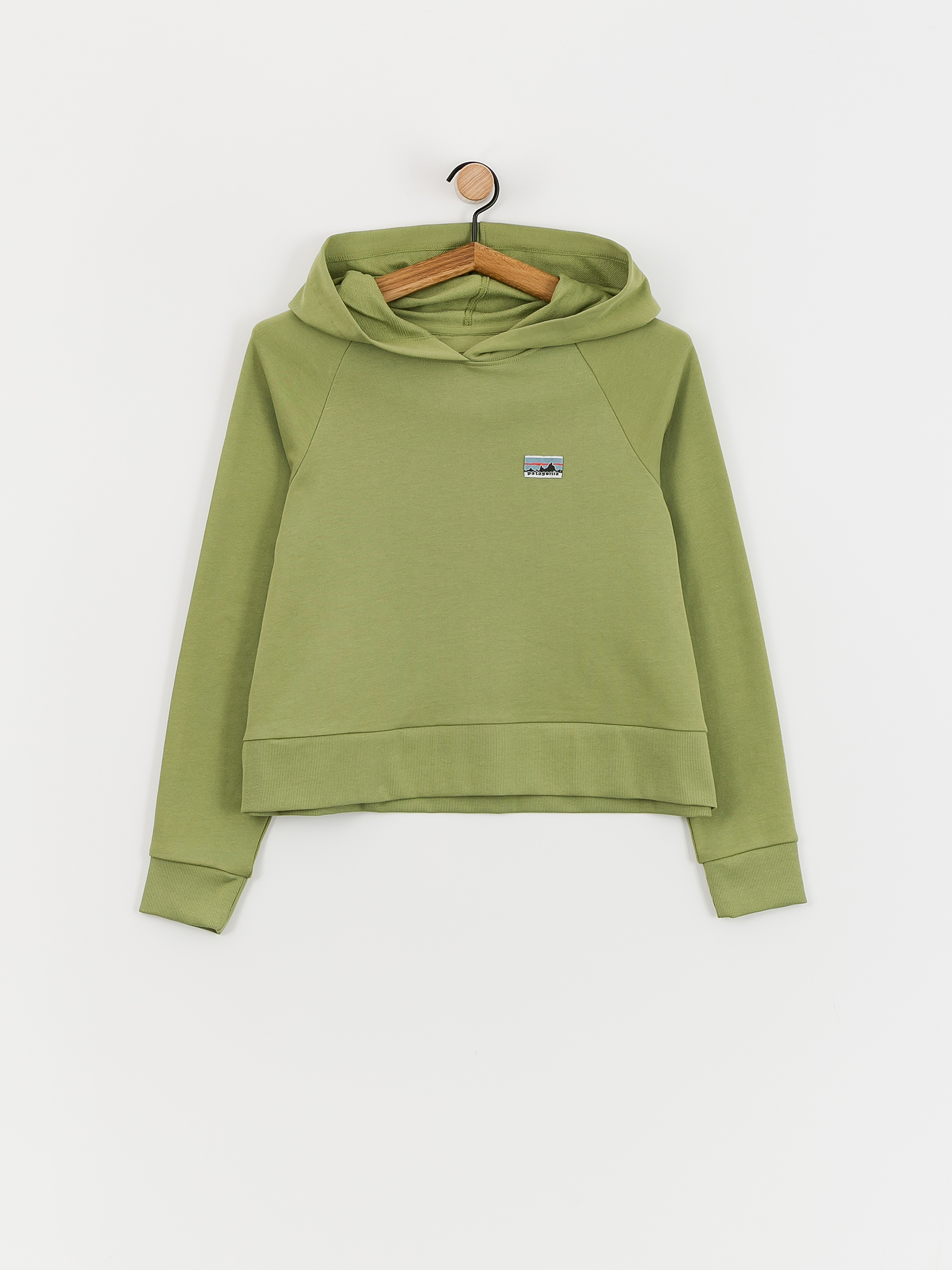 Hanorac cu glugă Patagonia Regenerative Organic Certified Cotton Essential HD Wmn (buckhorn green)