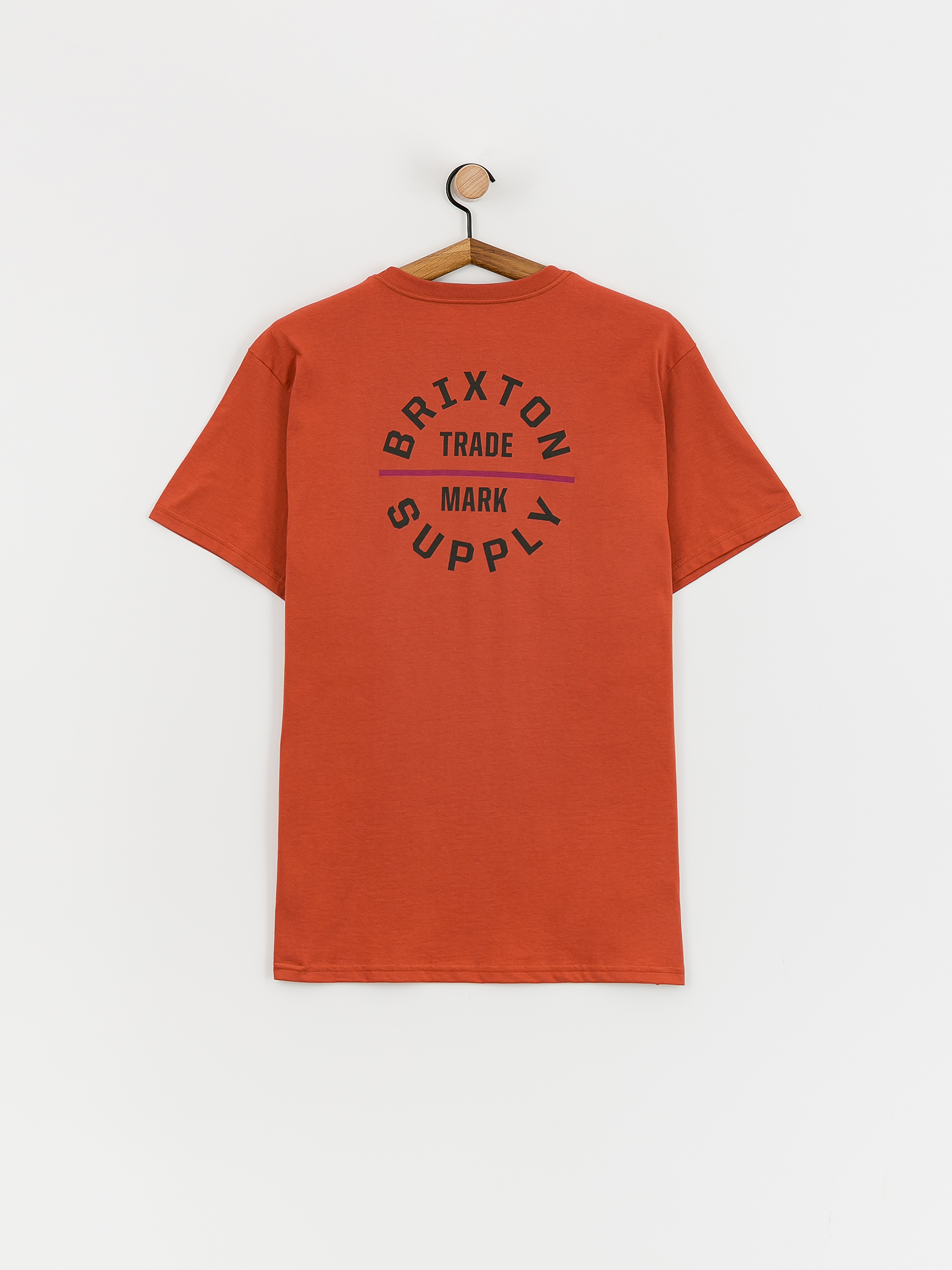 Tricou Brixton Oath V Stt (terracotta/washed black/cranbe)