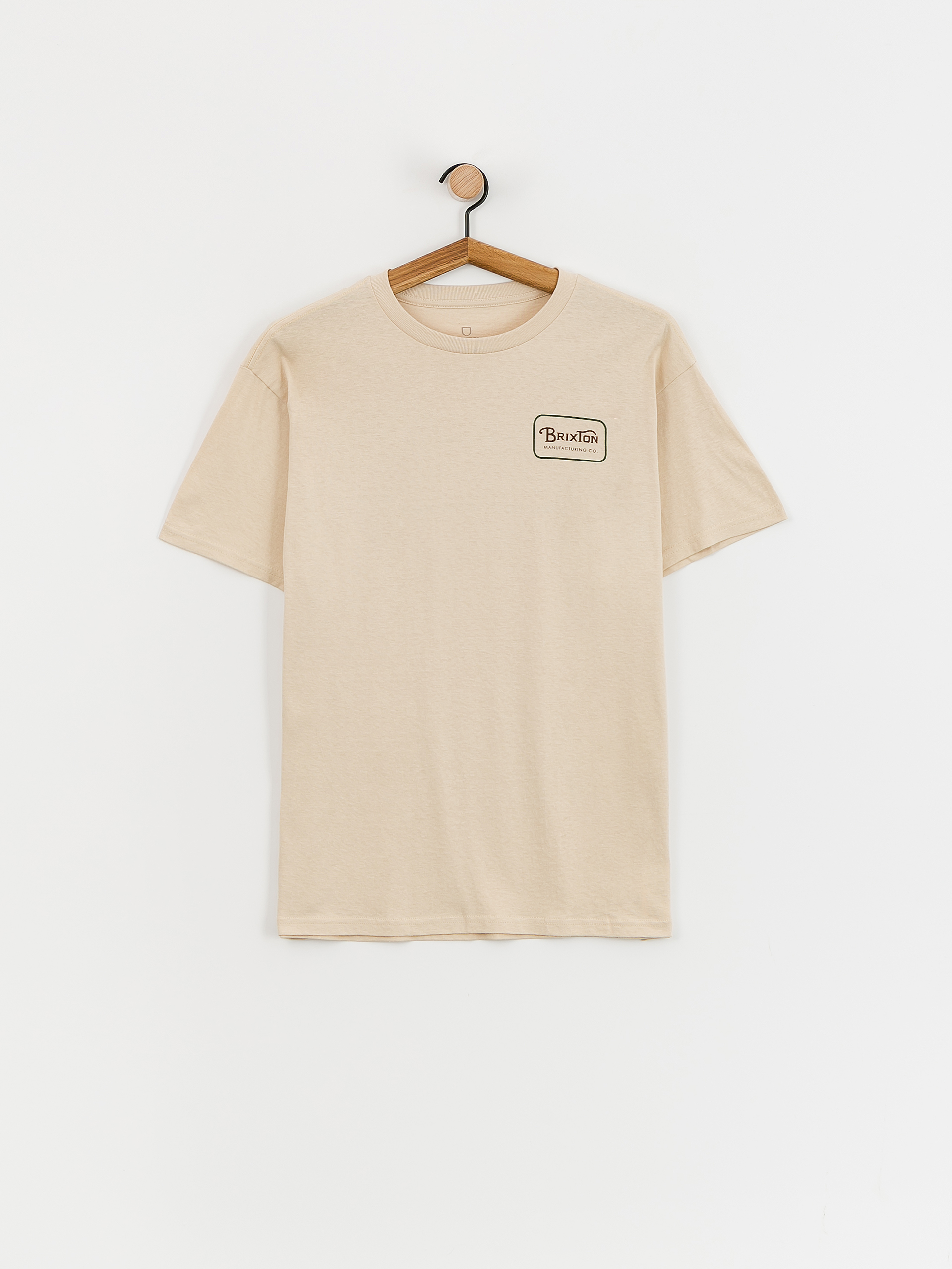 Tricou Brixton Grade Stt (cream/trekking green/sepia)