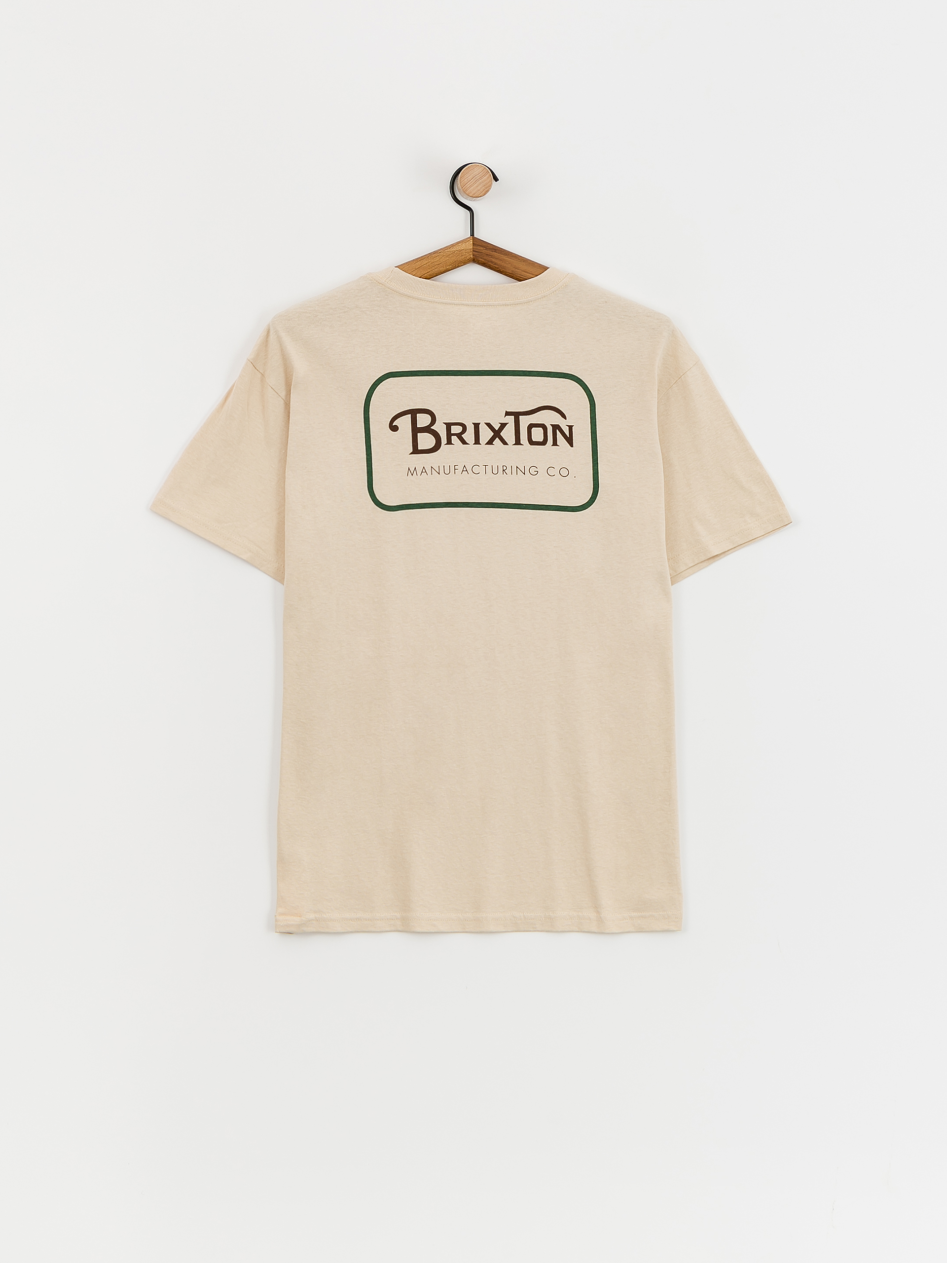 Tricou Brixton Grade Stt (cream/trekking green/sepia)