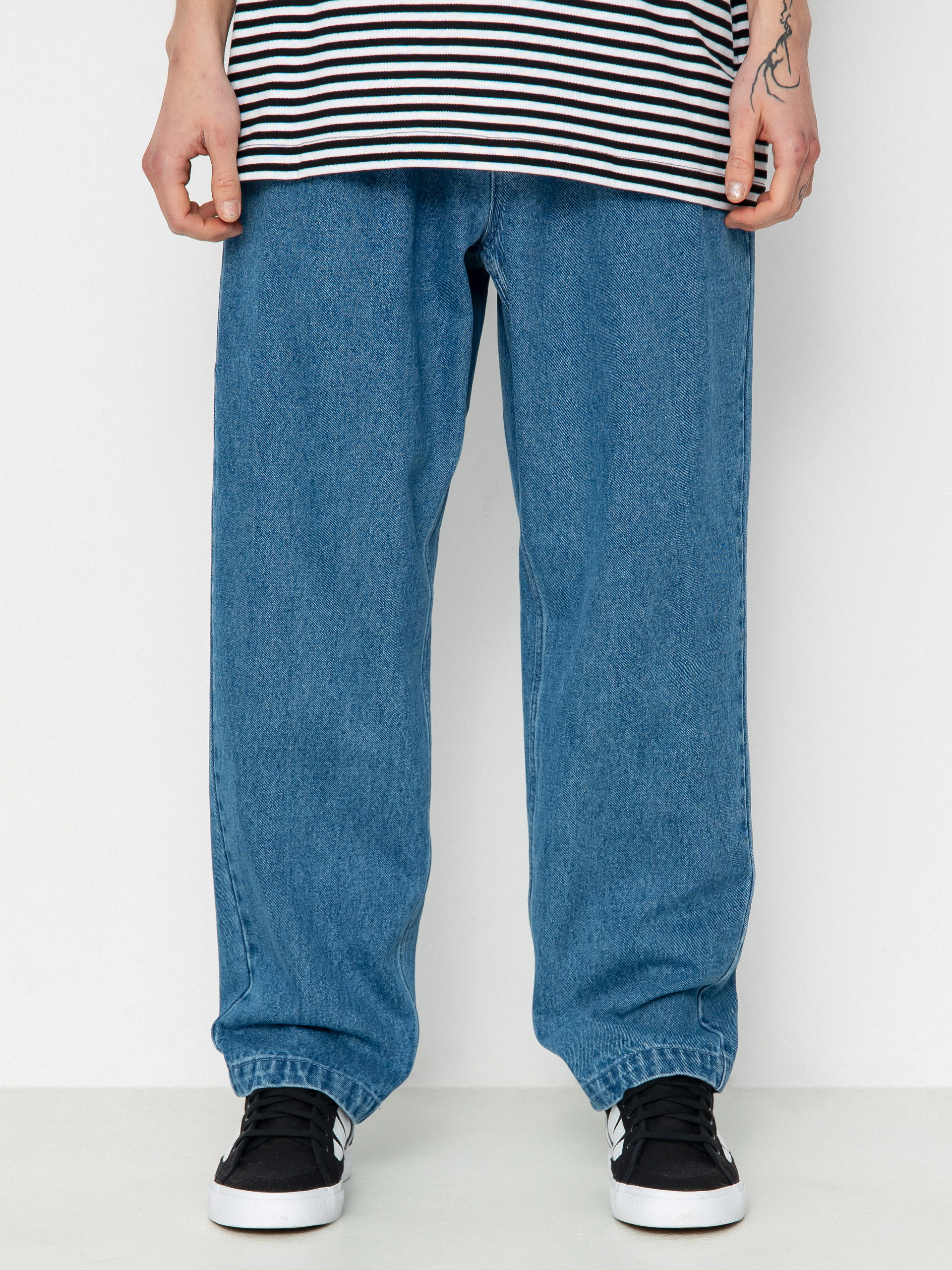 Pantaloni OBEY Fubar Pleated Denim (light indigo)