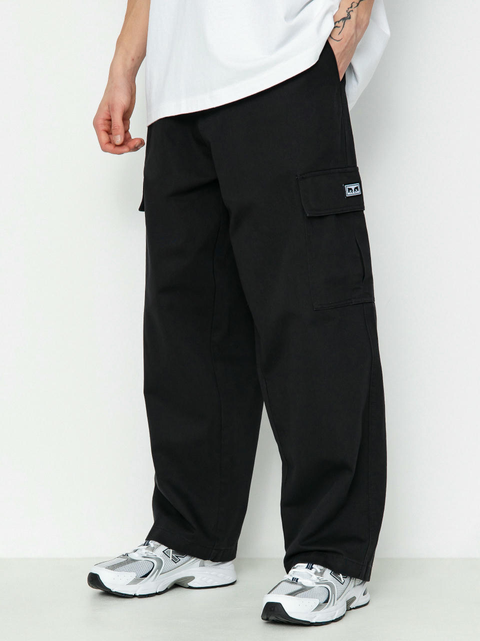 Pantaloni OBEY Bigwig Baggy Twill Cargo (black)