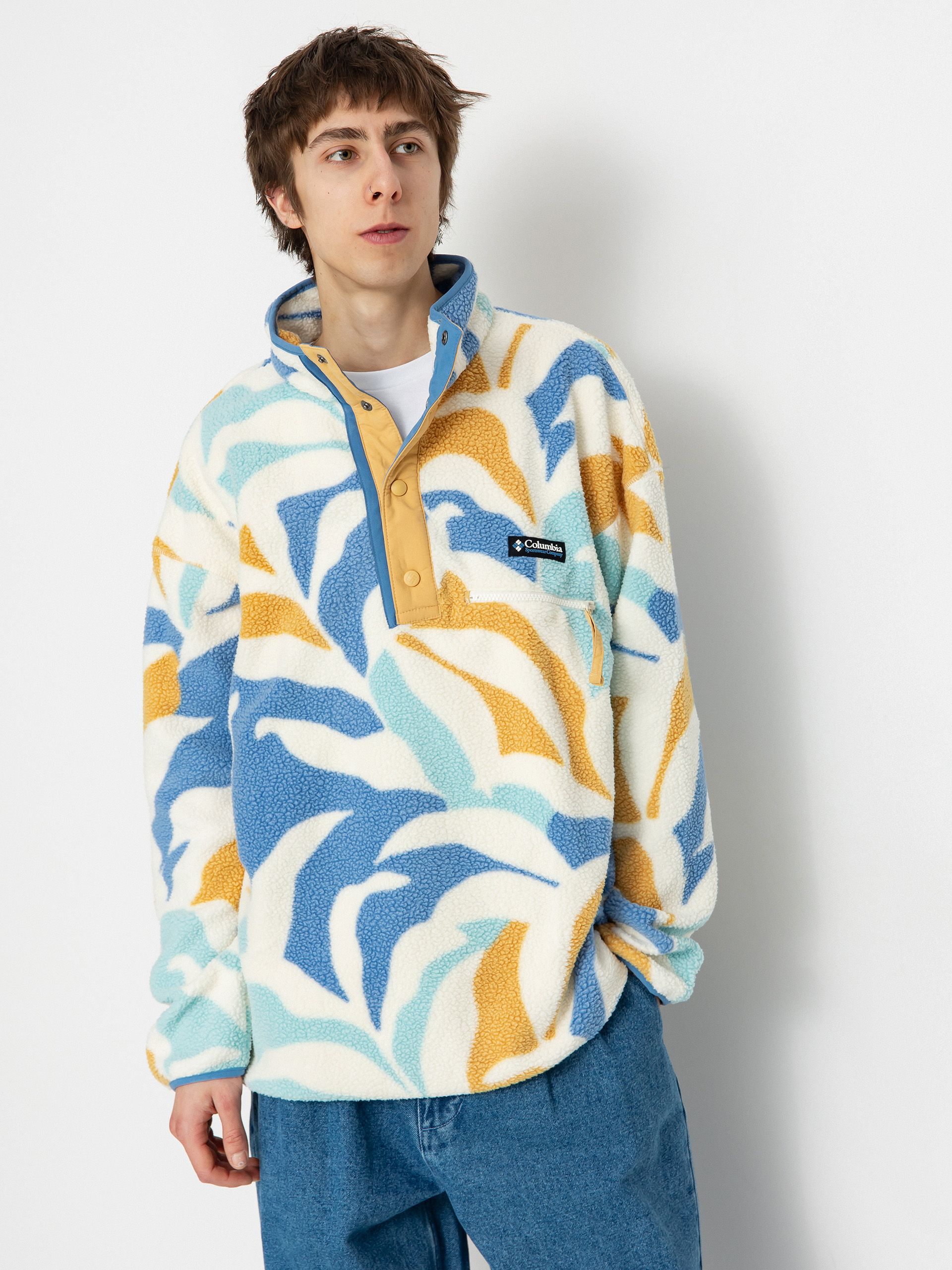 Hanorac din fleece Columbia Helvetia (chalk floristic)