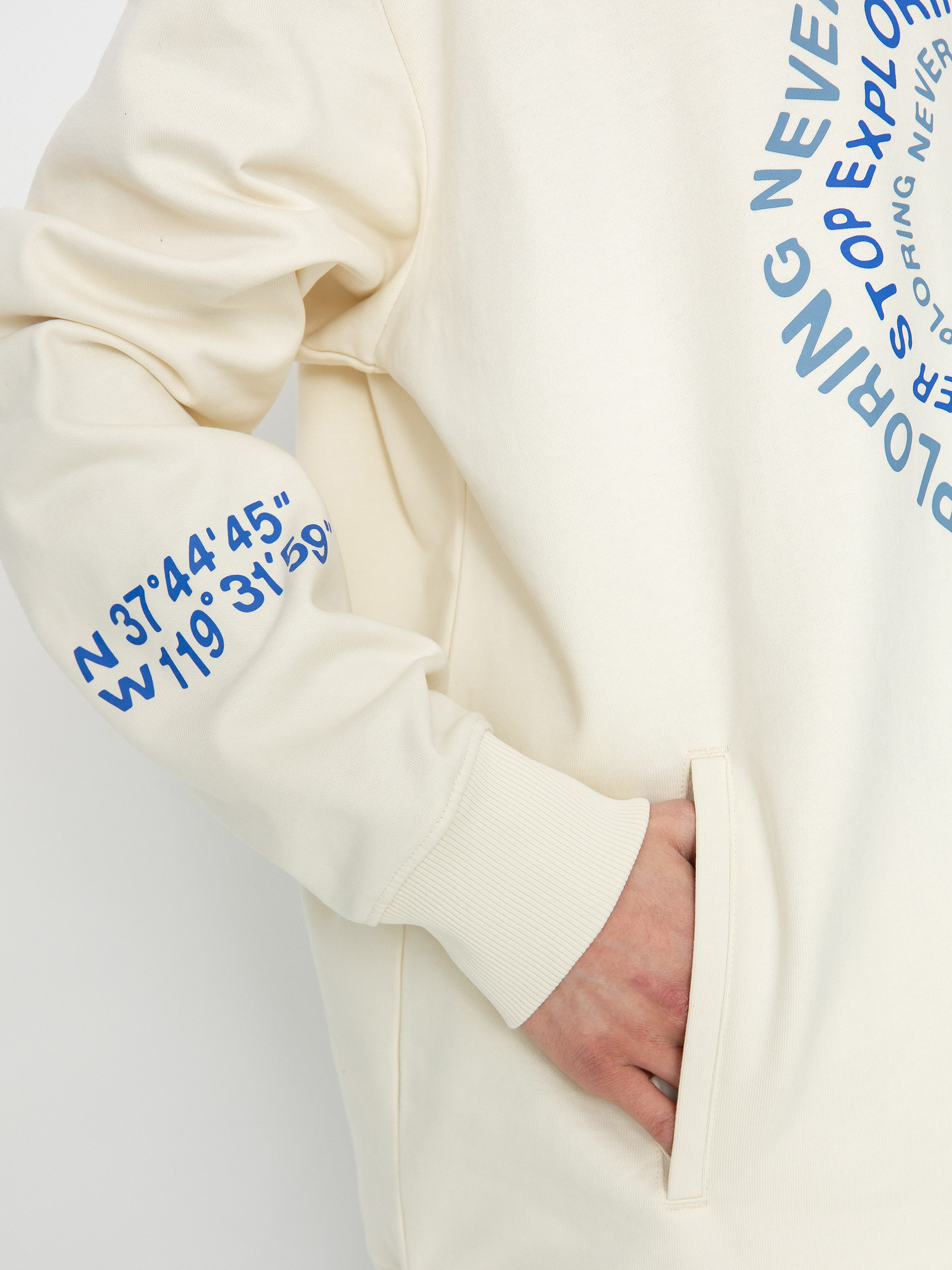 Hanorac cu glugă The North Face Nse Graphic HD (white dune)