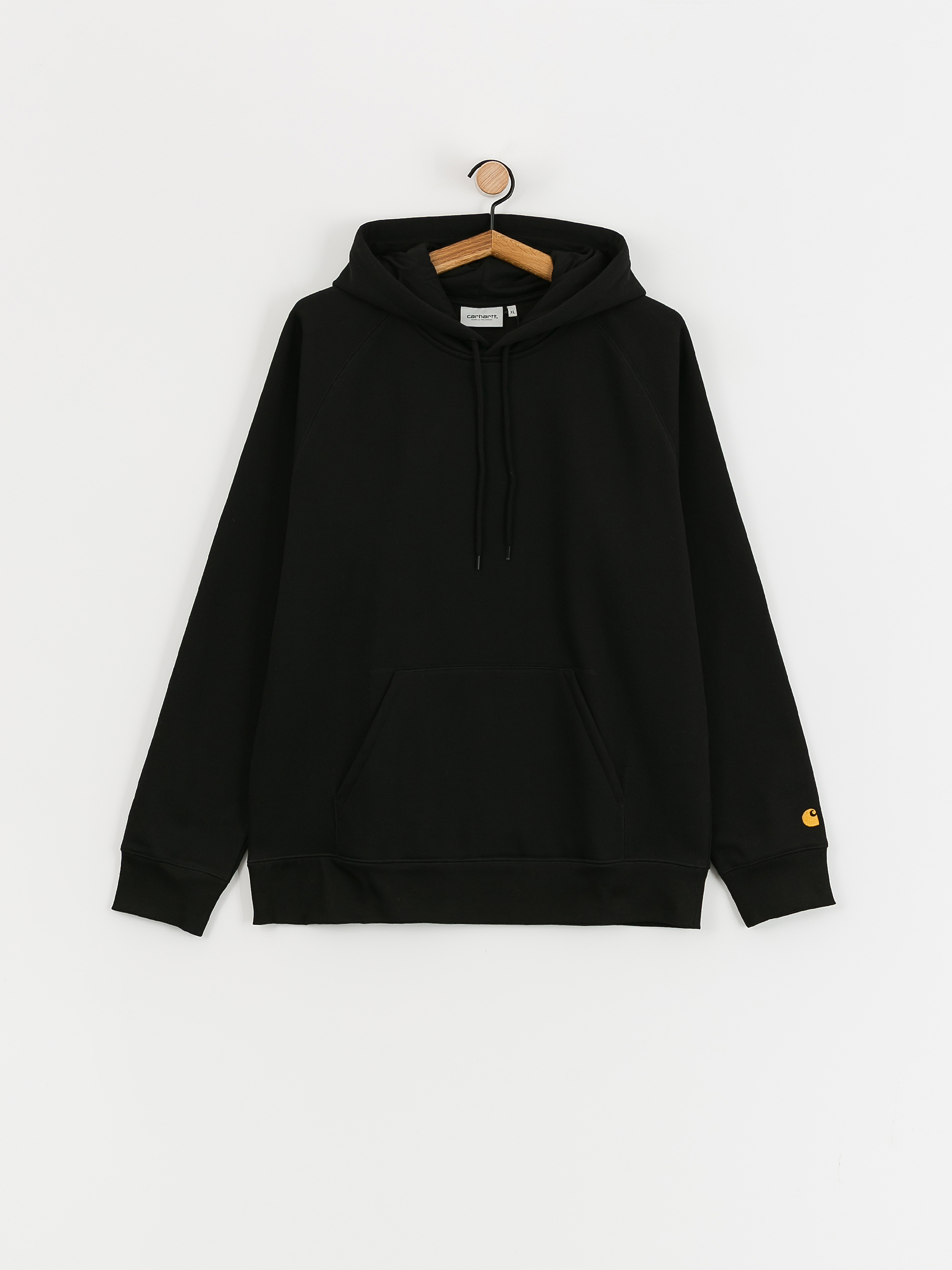 Hanorac cu glugă Carhartt WIP Chase HD (black/gold)