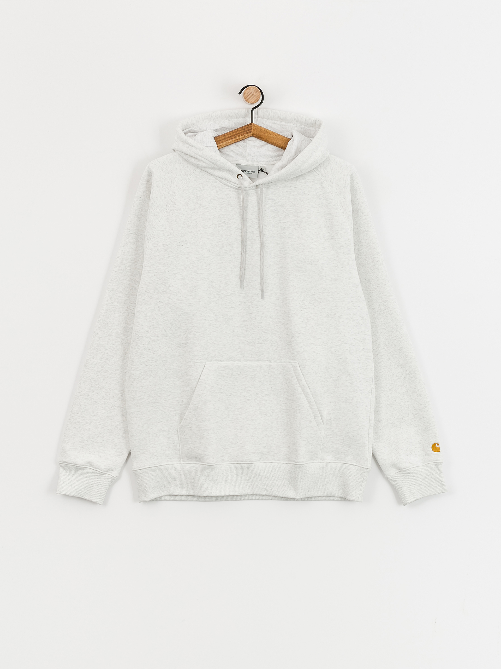 Hanorac cu glugă Carhartt WIP Chase HD (ash heather/gold)