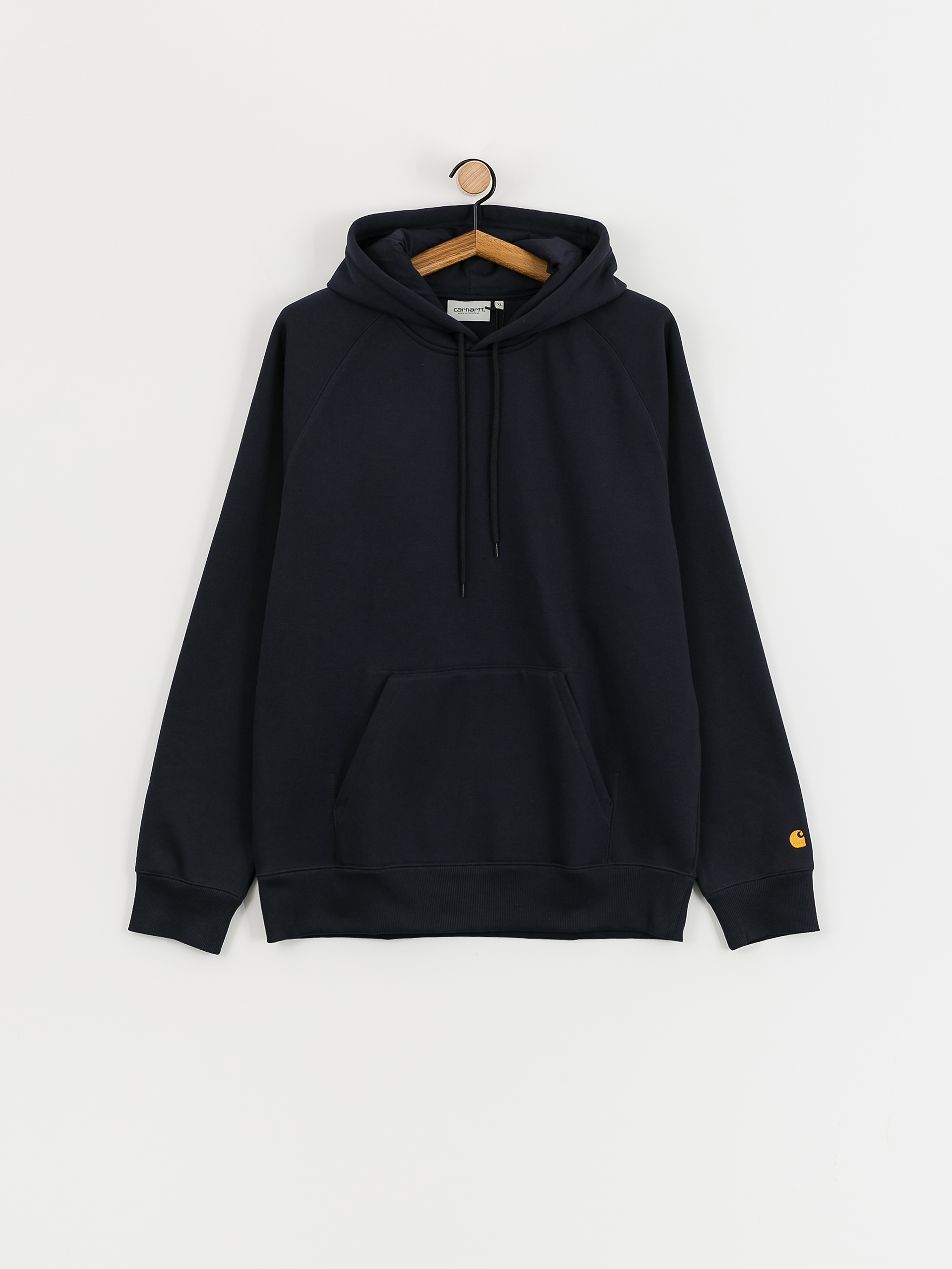 Hanorac cu glugă Carhartt WIP Chase HD (dark navy/gold)