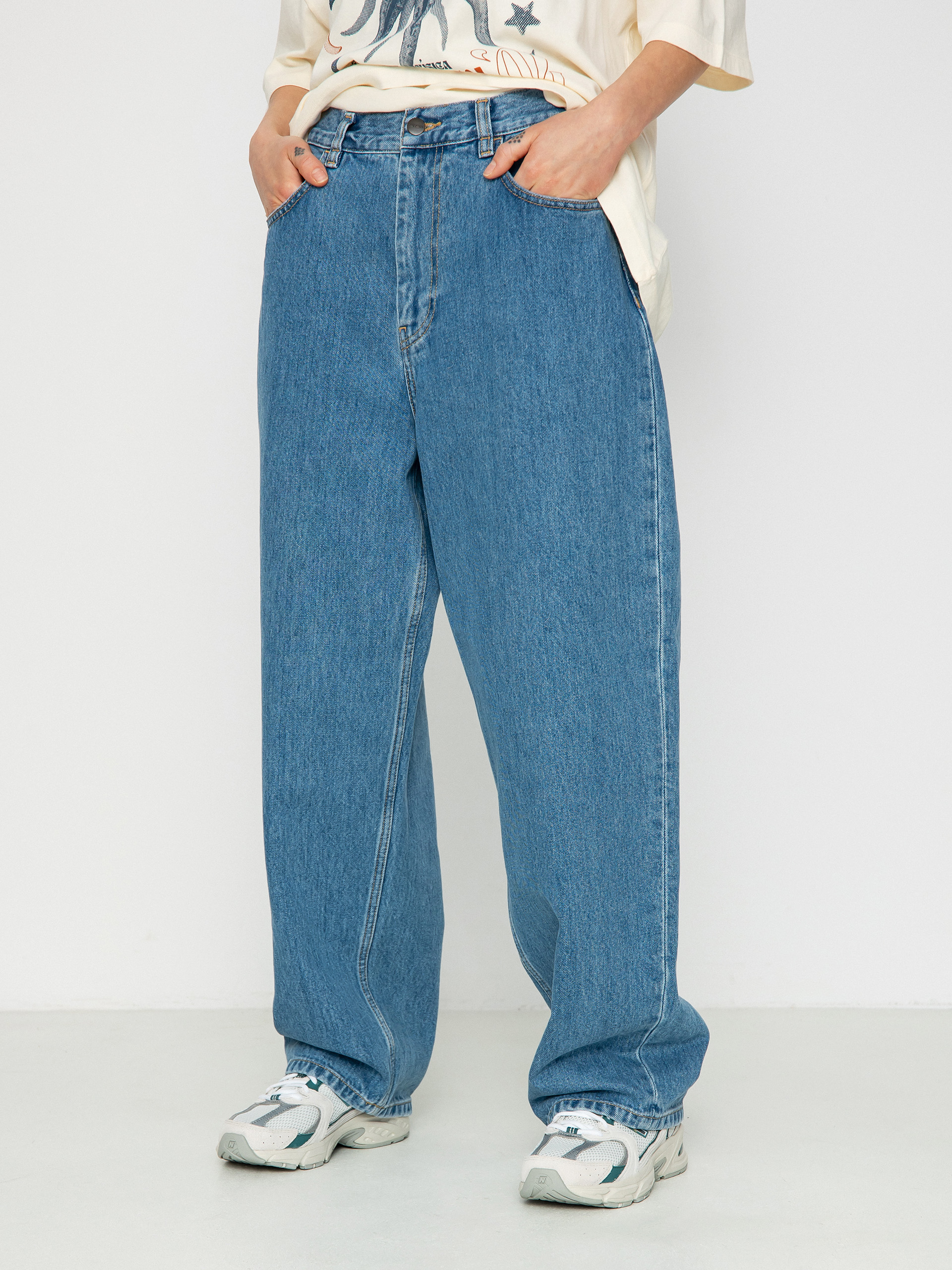 Pantaloni Carhartt WIP Brandon Wmn (blue)