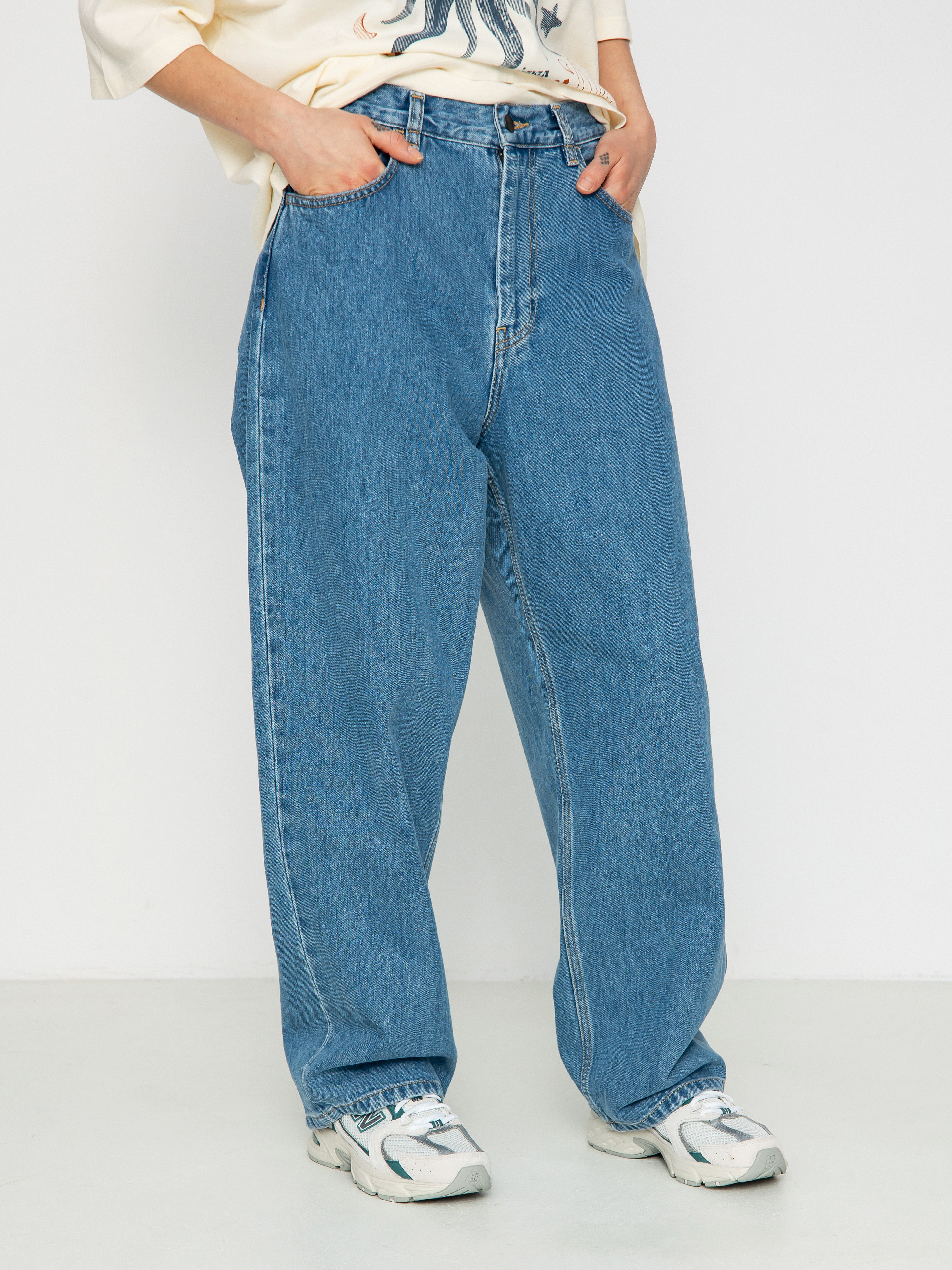 Pantaloni Carhartt WIP Brandon Wmn (blue)